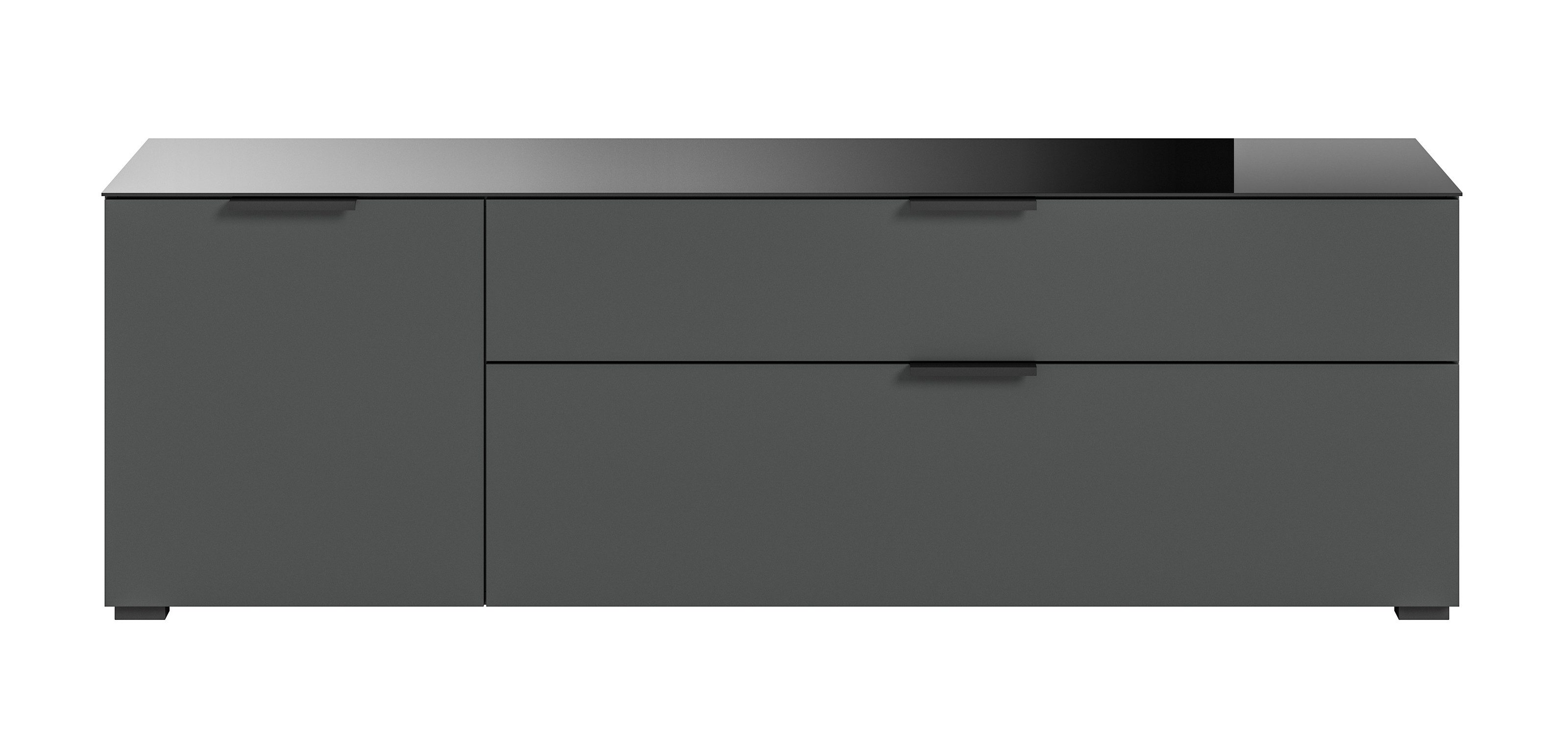 xonox.home Kommode in Anthrazit, Spannplatte/Spannplatte - 160x51x40cm (BxHxT)