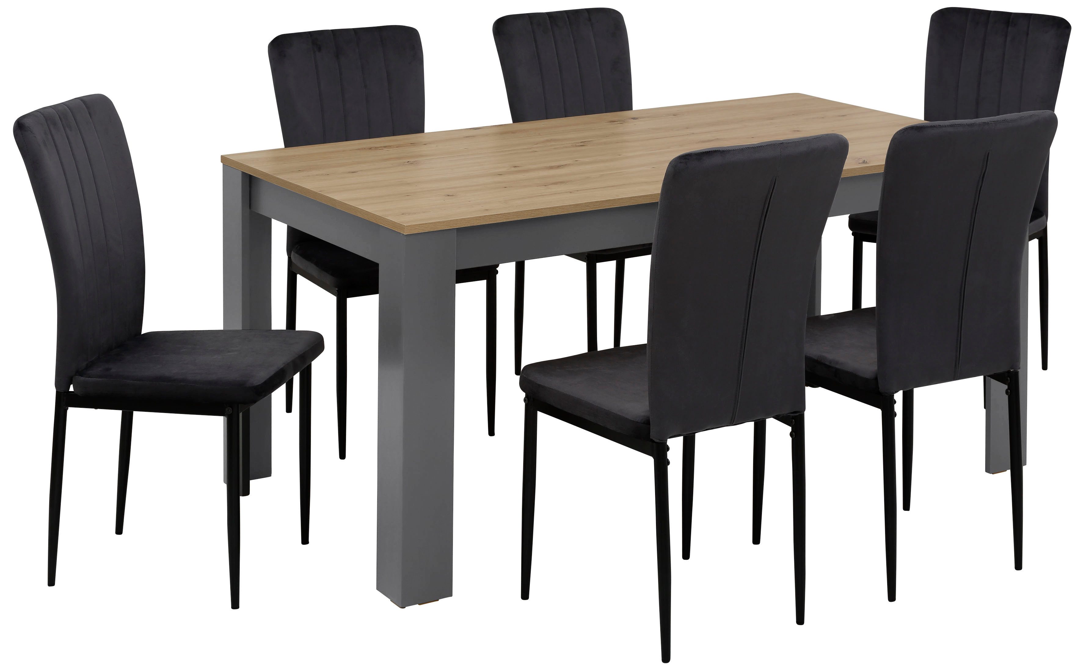 Home affaire Essgruppe Bergamo Tisch Stühle Speisezimmer Bestseller, (Set, günstig online kaufen