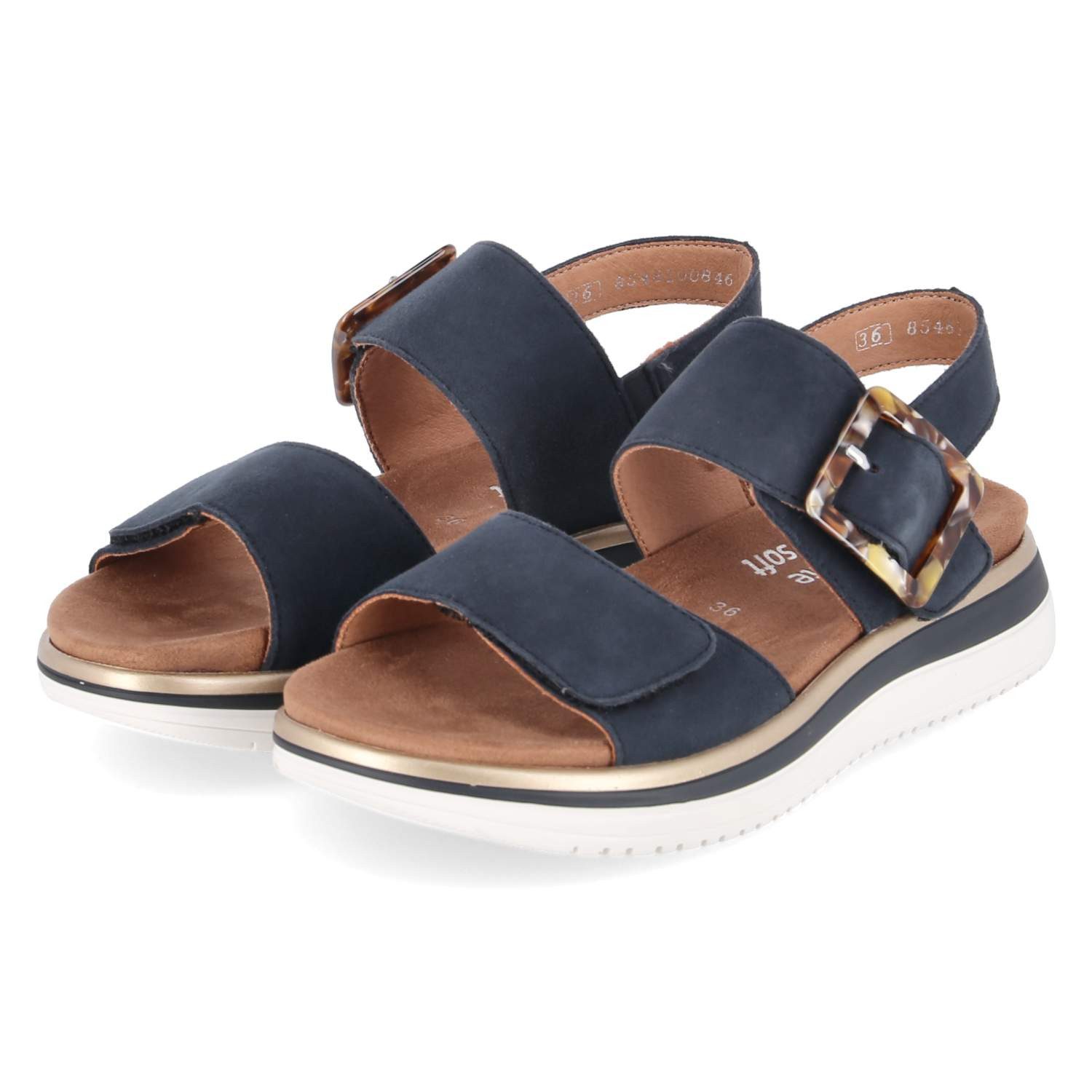 Remonte Remonte D1J62-14 Damen Rauleder blue Sandalette