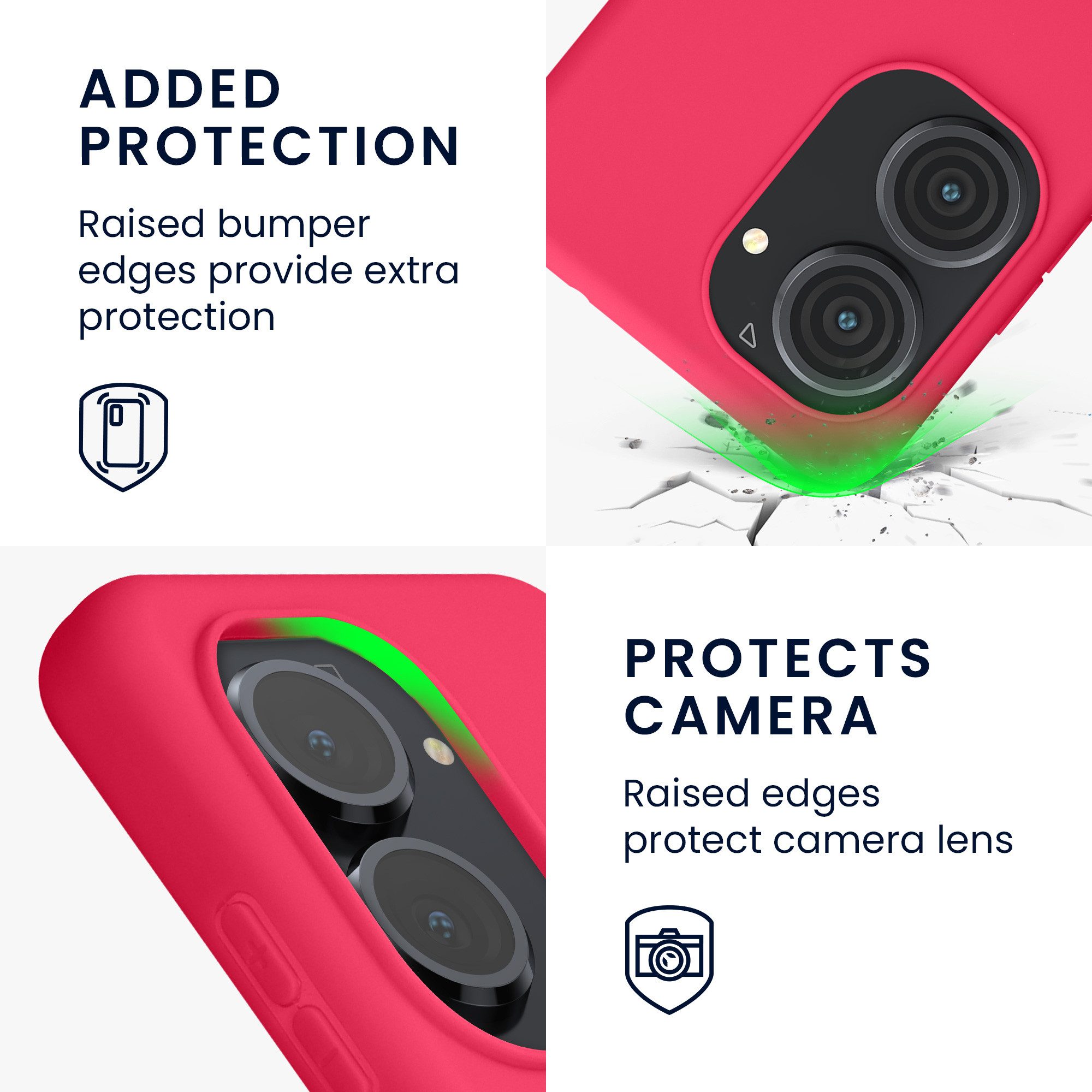 kwmobile Handyhülle Hülle für ASUS Zenfone 10 / Zenfone 9, Hülle Silikon - Soft Handyhülle - Handy Case Cover