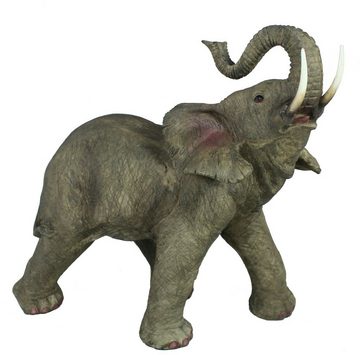 colourliving Tierfigur Deko Elefant stehend Elefanten Figuren lebensecht Garten Dekofigur, Handbemalt, Wetterfest, Lebensecht