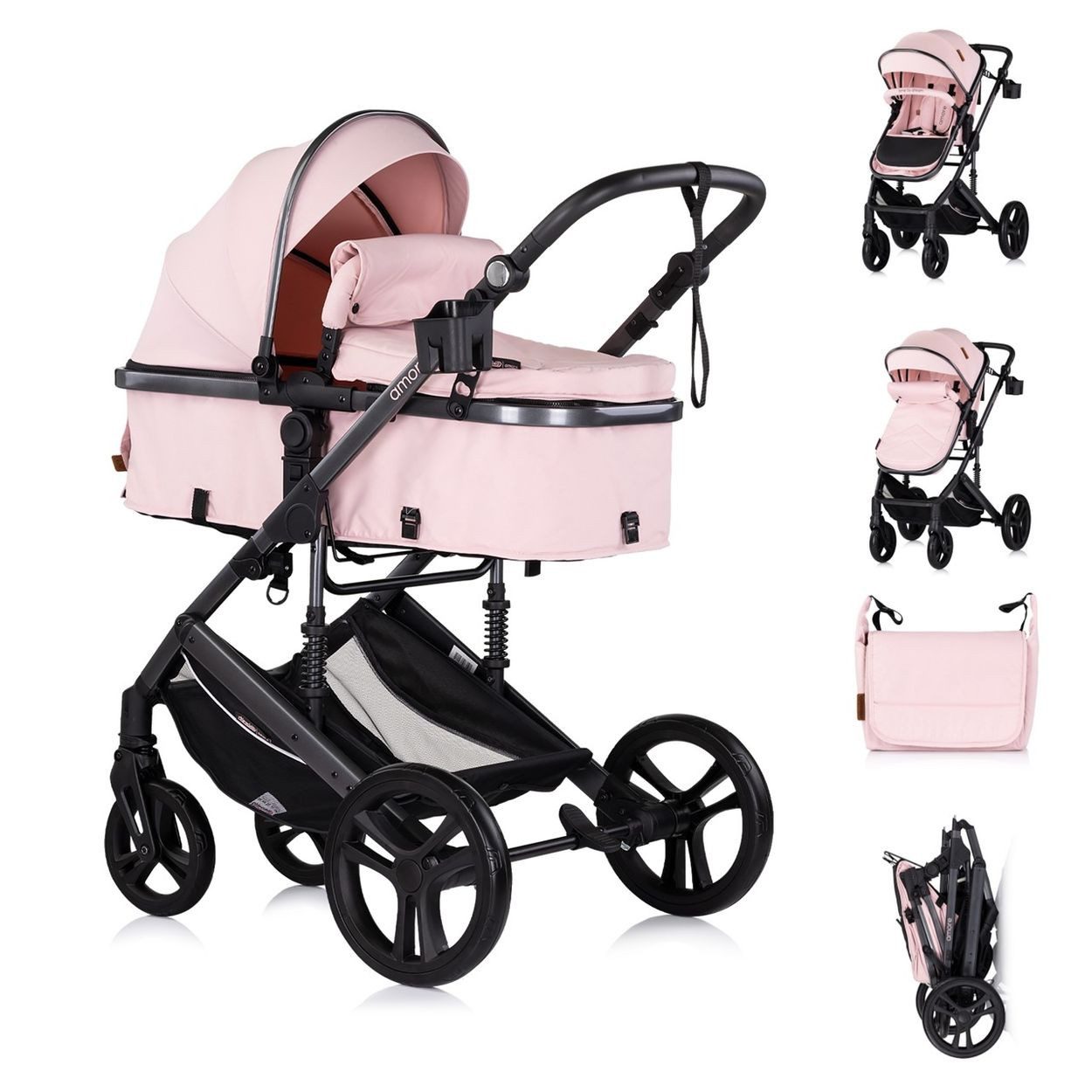Kombi-Kinderwagen Kinderwagen 2 in 1 Amore