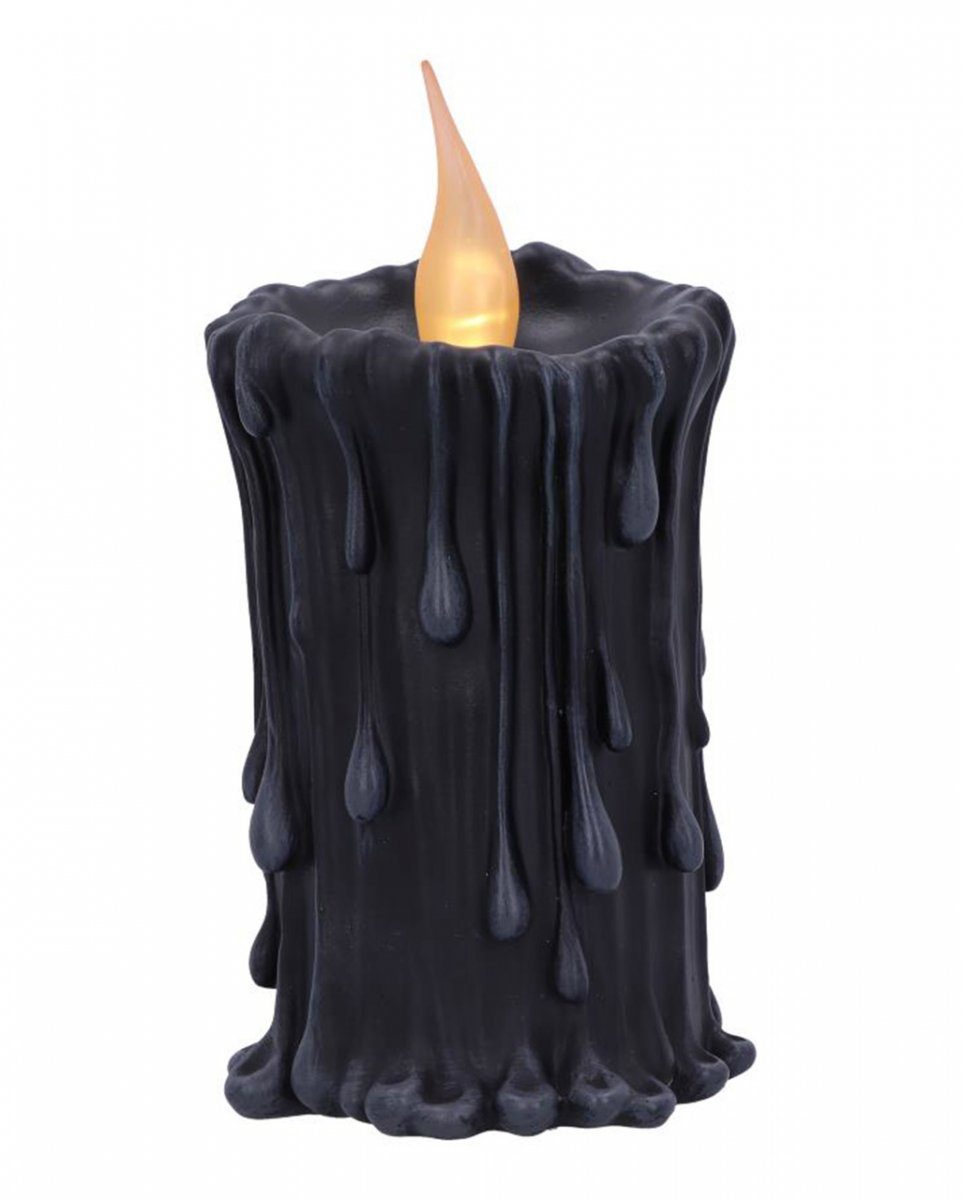 Horror-Shop Dekofigur Schwarze LED Kerze als Magic Candle 19cm