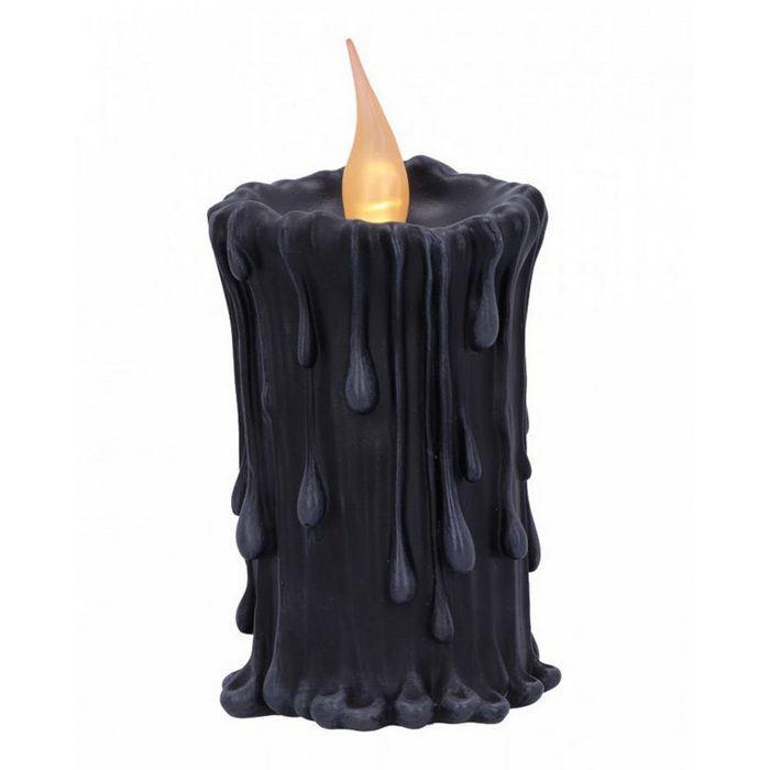 Horror-Shop Dekofigur Schwarze LED Kerze als Magic Candle 19cm
