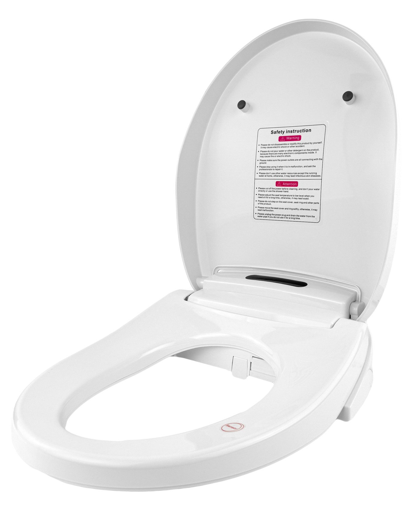 WELDINGER Bidet-Einsatz Toilettensitz eco, smart Bidet Waschfunktion Absenkautomatik beheizbar, Toilettensitz, Einlassventil, Wasserschlauch, Fernbedienung, Basics, Toilettensitz passend für die meisten Standard-WC's