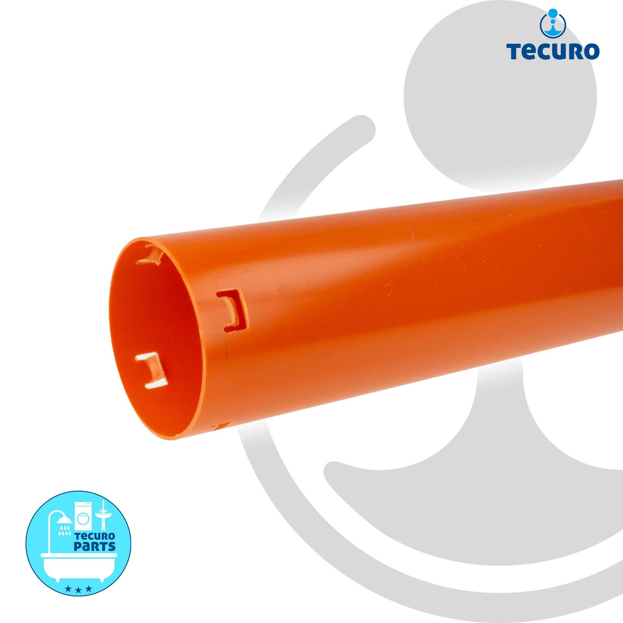 tecuro Drainagerohr Abschlussrohr 1,00 m, für Drainagerohr, mit Klicksystem, für Rohr DN50