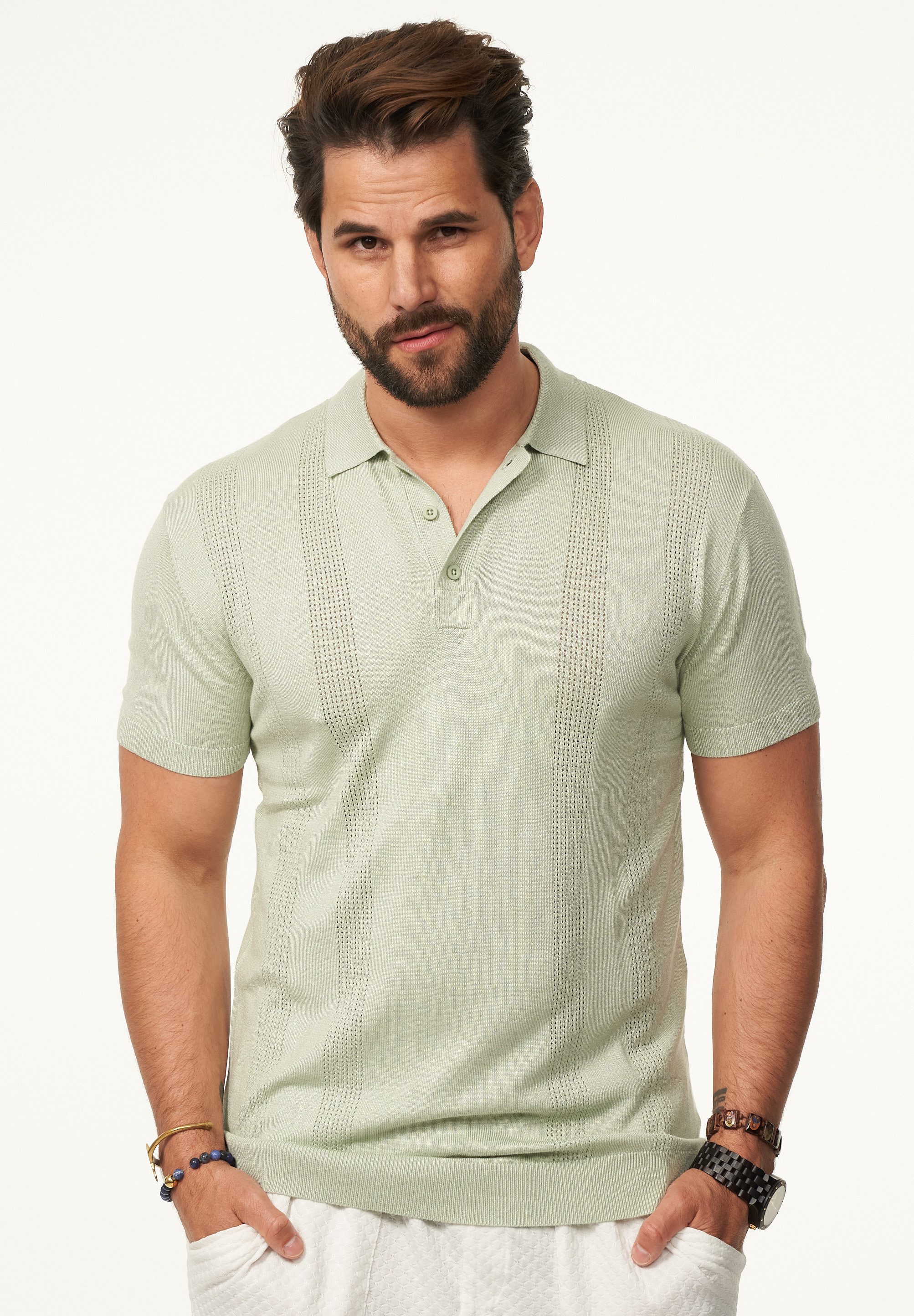 SOULSTAR Poloshirt mit Knopfleiste Herren Kurzarm günstig online kaufen