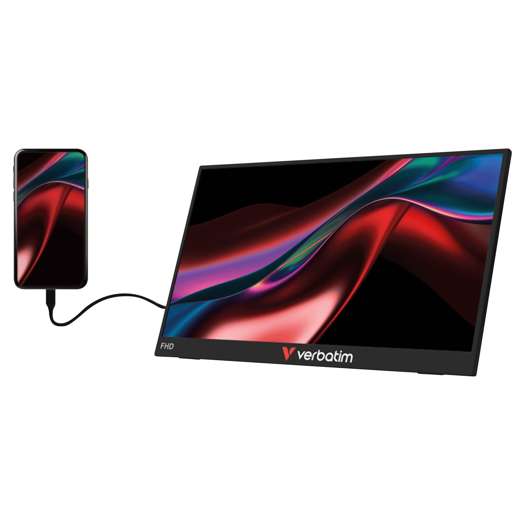 Verbatim VERBATIM Tragbarer Monitor Light-15,6 TFT-Monitor