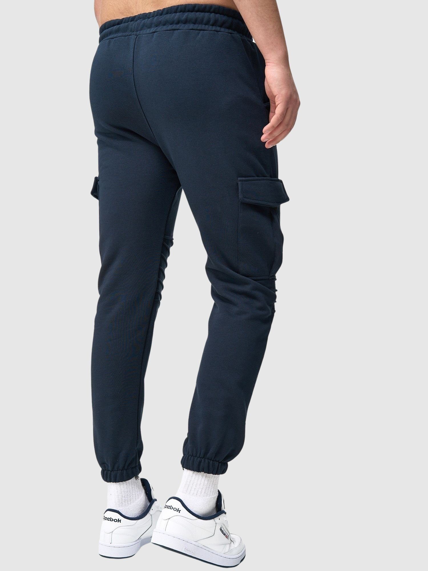 Casual Trainingshose Sweatpants Jogginghose Navy Herren Männer 1-tlg) hose Fitness Trainingshose Jogginghose Kayna Cargo John Sport Freizeit (Sporthose Sweatpants,