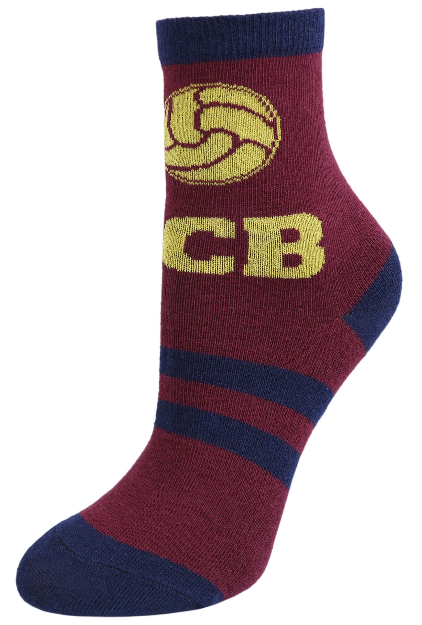 Haussocken Jungensocken in Burgund „FC Barcelona“ 23/26 EU