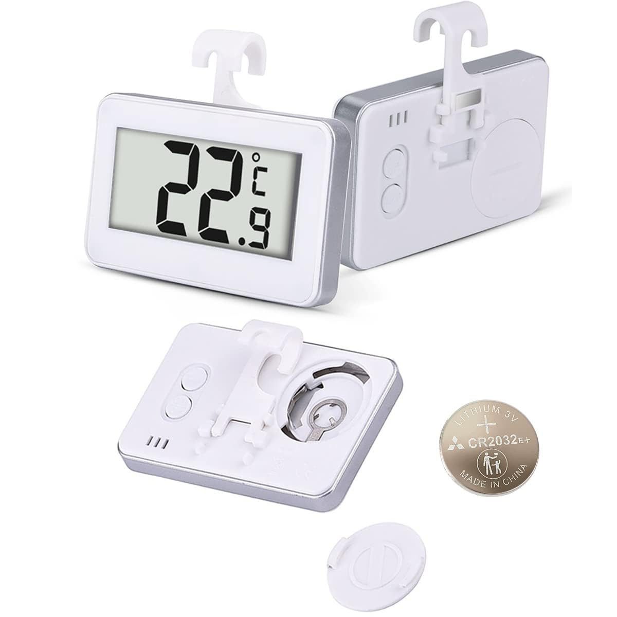 Minicloss Kühlschrankthermometer Digitale Thermometer kühlschrank Mit Gefrierfach Gut Lesbarem, Anzeige Lesen Perfekt für Lnnen/Außen/Home/Restaurants