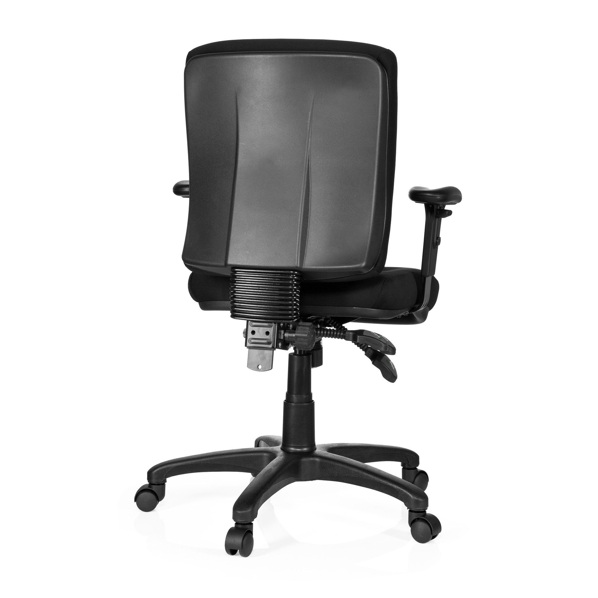 hjh OFFICE Drehstuhl Profi Bürostuhl ZENIT BASE Stoff Schreibtischstuhl (1 ergonomisch Schwarz St)