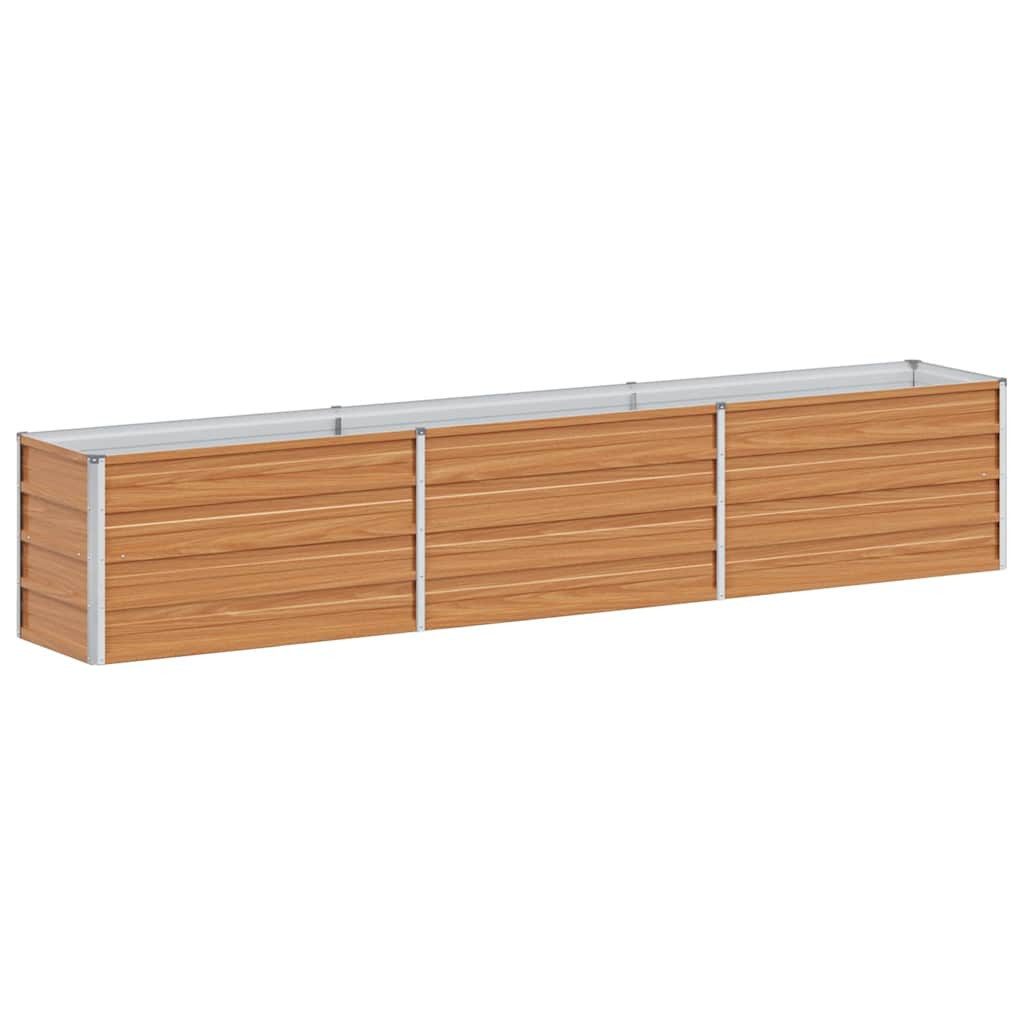 vidaXL Hochbeet Hochbeet Hellbraun 240 x 40 x 45 cm Verzinkter Stahl (1 St)