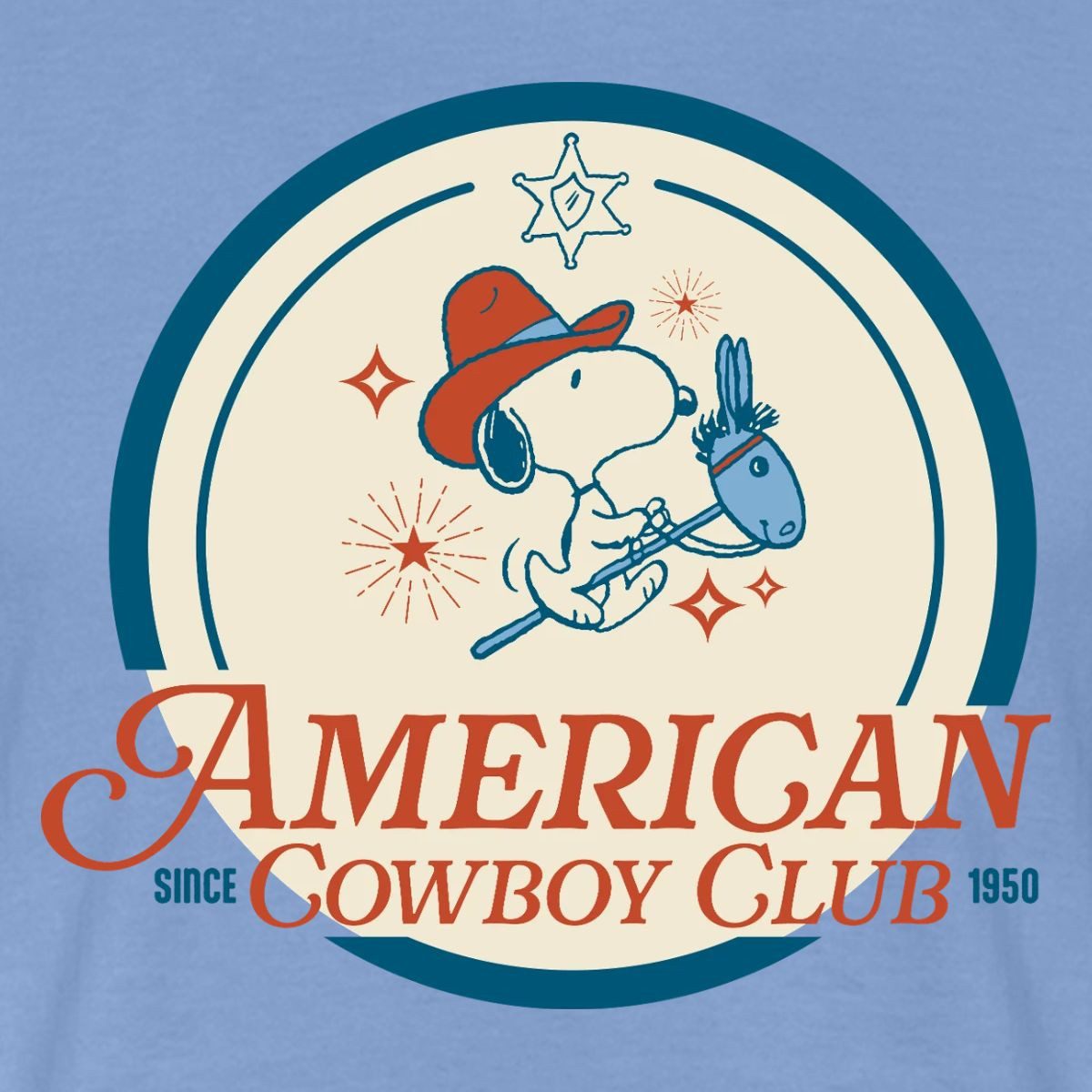 Spreadshirt T-Shirt Peanuts Snoopy American Cowboy Club Männer T-Shirt (1-tlg)