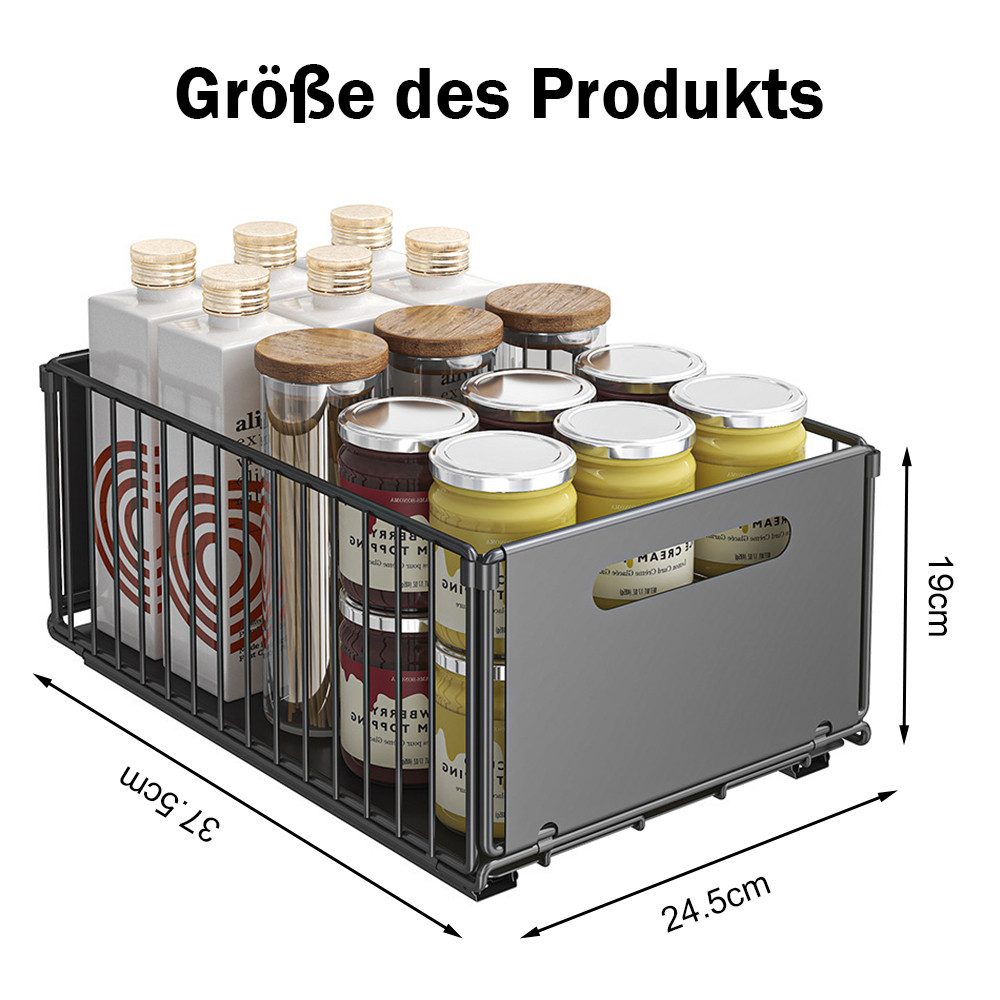 NUODWELL Schubkasteneinsatz 2 Stück Teleskopschublade, Ausziehbarer Schrank günstig online kaufen