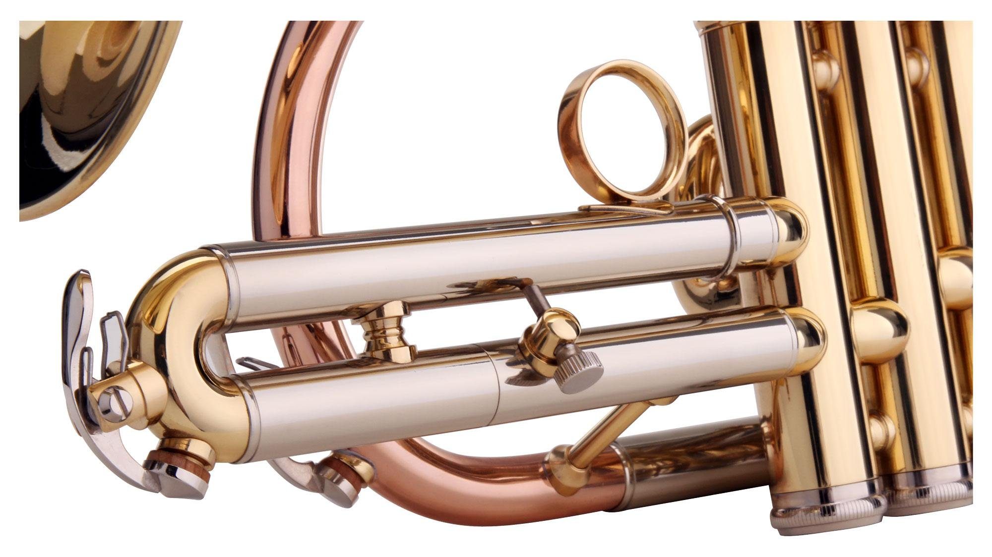 Classic Cantabile Kornette CR-400 Bb-Kornett (Messing, Ventile Edelstahl, Stimmzug Neusilber Bb – Bild 5 von 5