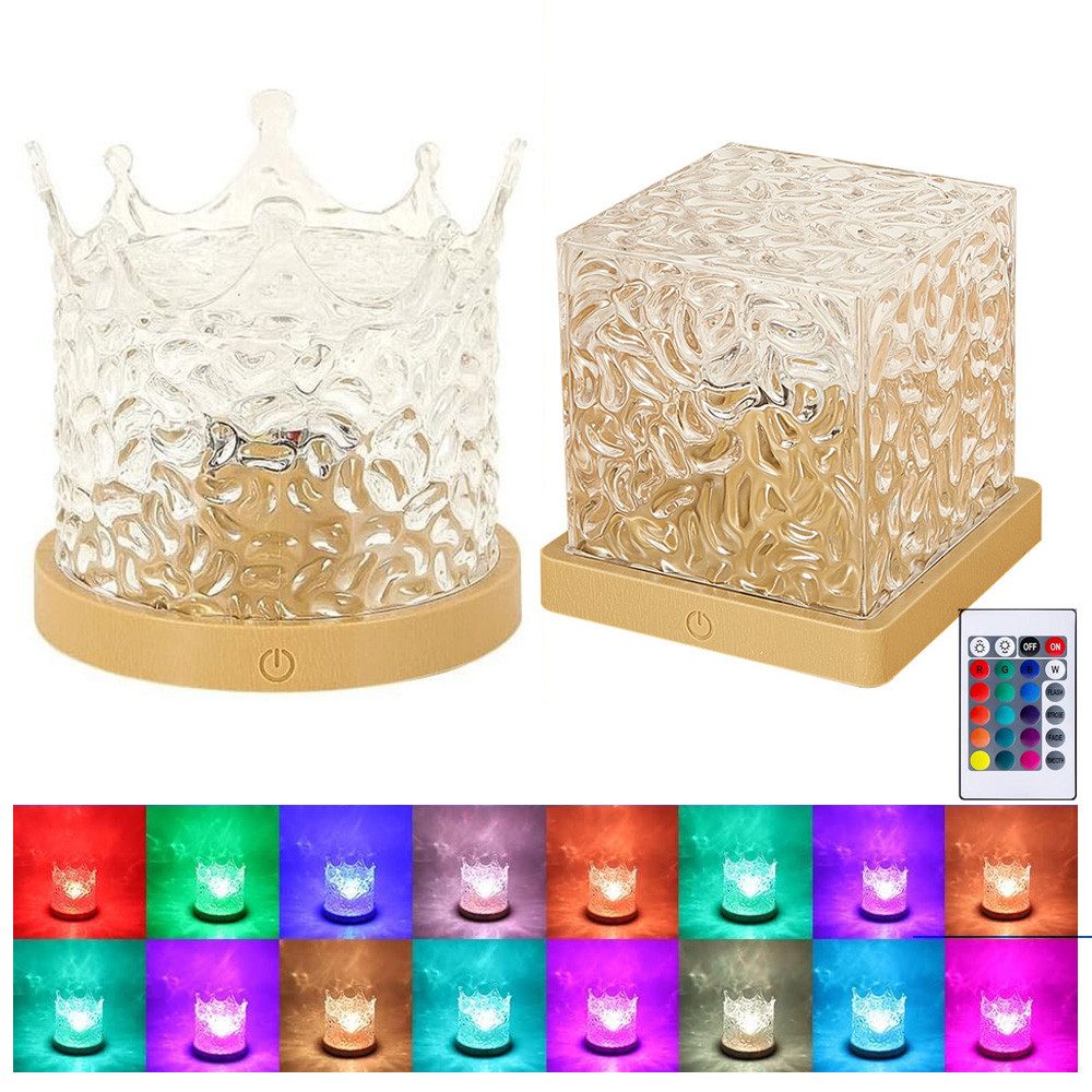 QUBEBU LED Nachtlicht RGB Wasserwellen Kristall Projektorlicht, Wave Lamp, günstig online kaufen