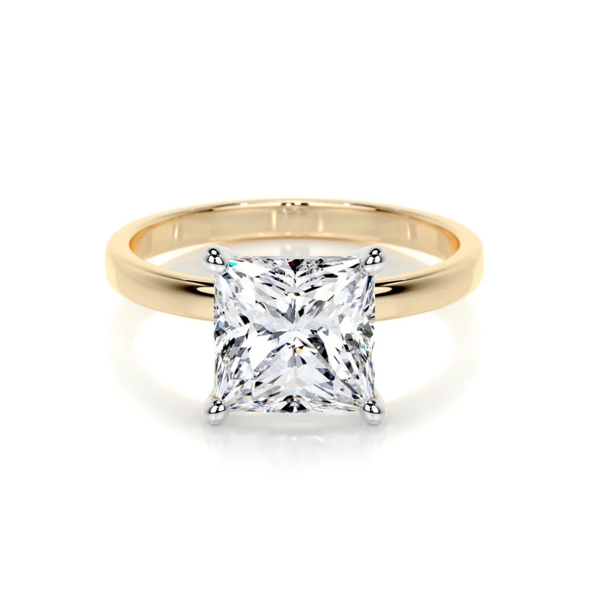Nicole Manson Diamantring Prinzessschliff Labordiamant 1ct - 3ct 585 Gold, Prinzess Solitärring