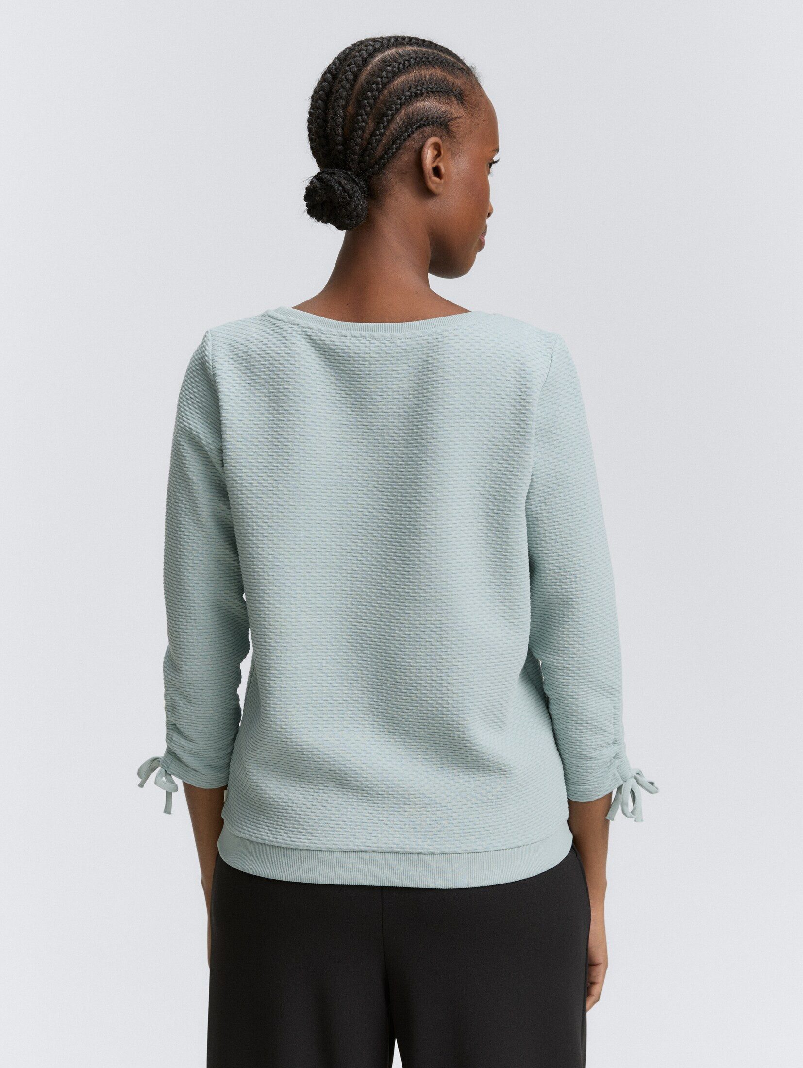 TOM TAILOR Denim Sweatshirt Strick & Sweatshirts Slim Fit Sweatshirt mit Raffärmeln