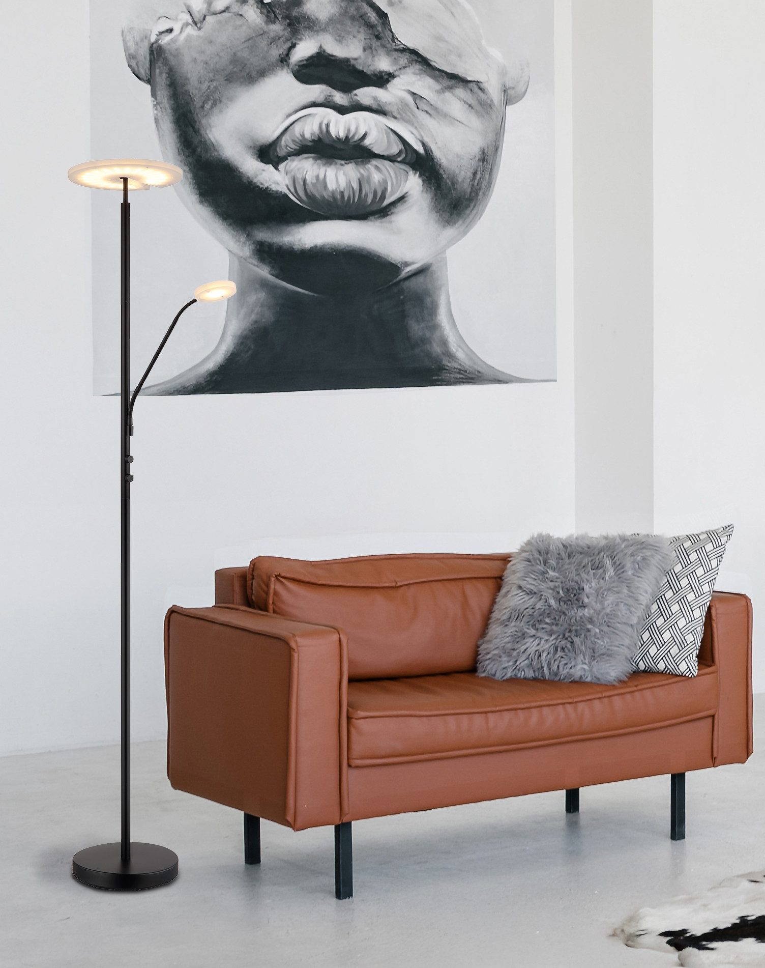 GLOBO LIGHTING LED Stehlampe STANFORD, Dimmfunktion, mehrere Helligkeitsstu günstig online kaufen