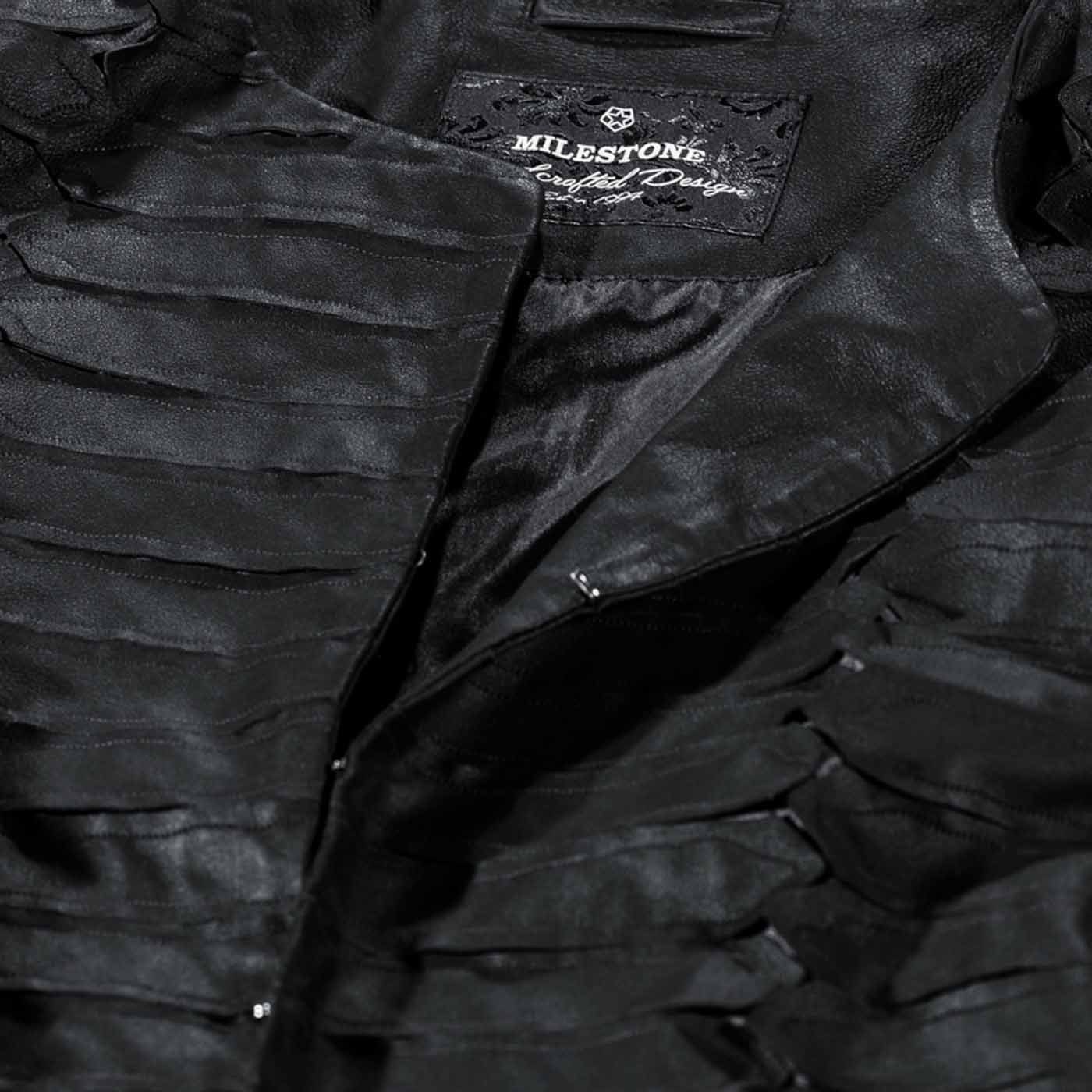 Milestone Lederjacke Bionda aus Lamleder in Kroko-Optik