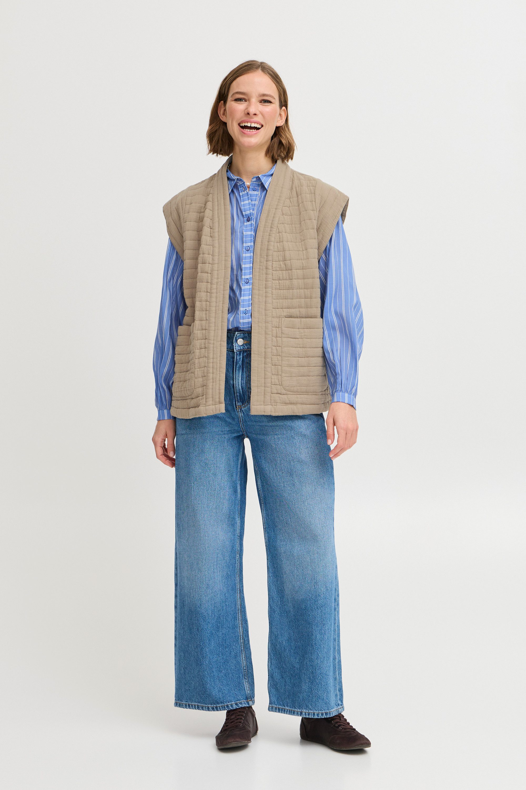 b.young Strickjacke BYESTINO WAISTCOAT -