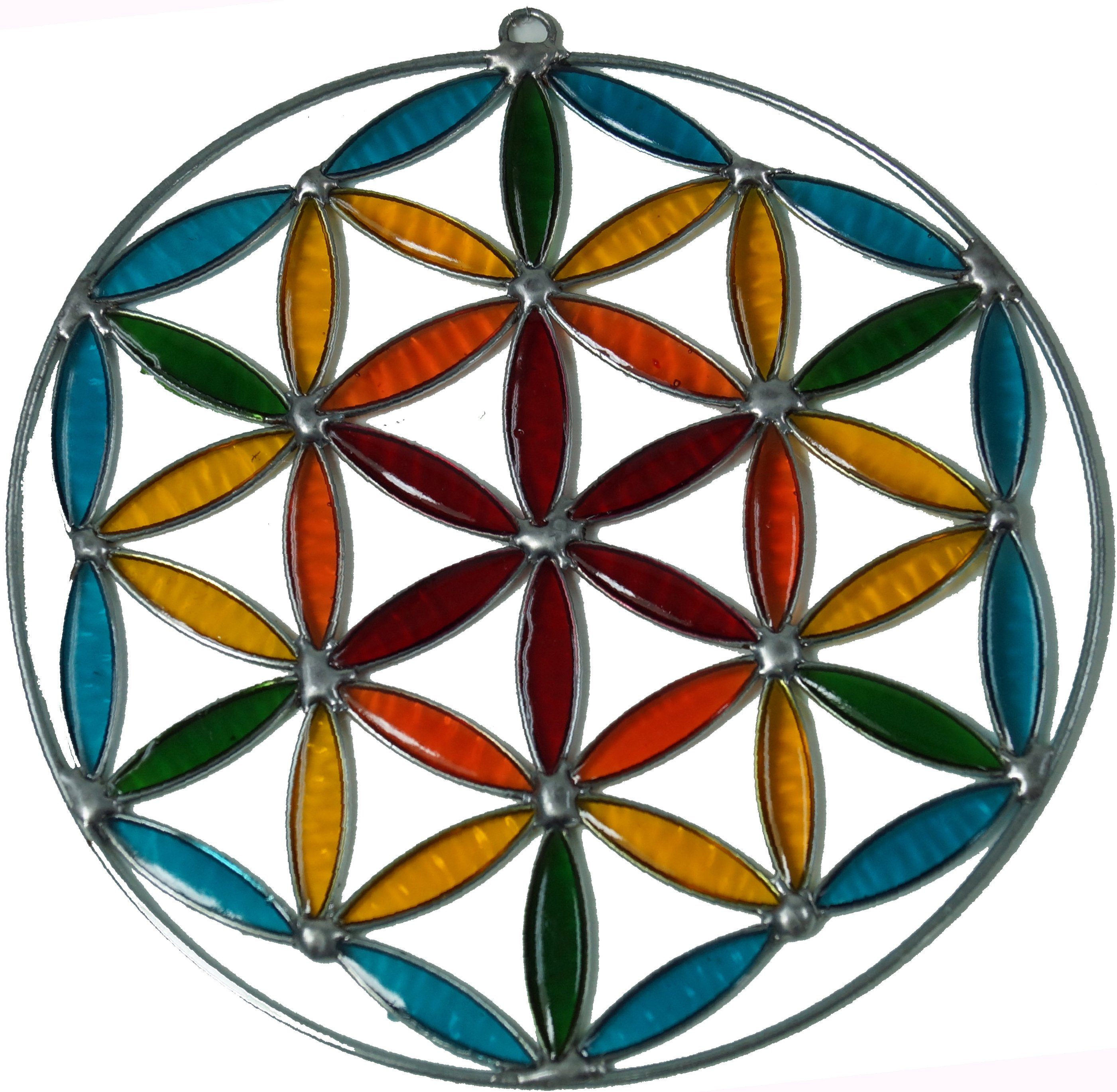 Guru-Shop Dekoobjekt Sonnenfänger, Suncatcher - Blume des Lebens bunt