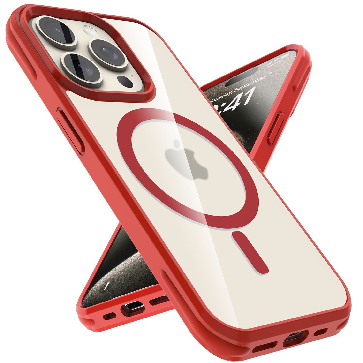 Cadorabo Handyhülle für Apple iPhone 15 PRO Hülle Apple iPhone 15 PRO, Hülle kompatibel mit Magsafe Matte Schutzhülle Case Cover