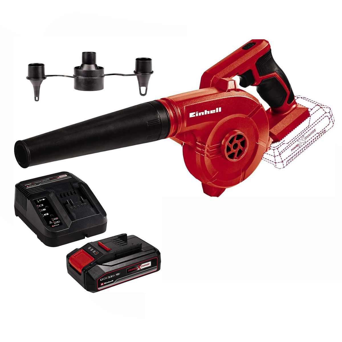 Einhell Akku-Laubbläser Akku-laubbläser TE-CB 18/180 Li - 18V mit Akku 2.5 Ah / Ladegerät
