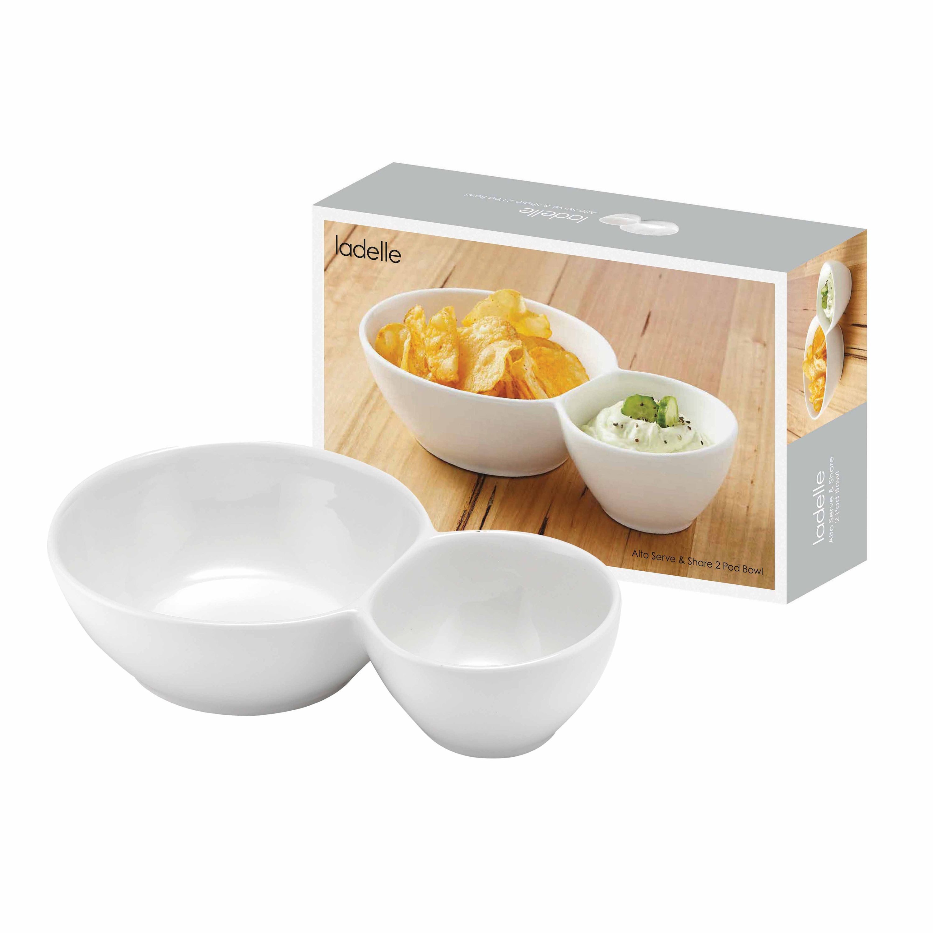 Ladelle Schale Alto Serve & Share Schale weiß 2tlg, Porzellan, (Schüsseln & Schalen)