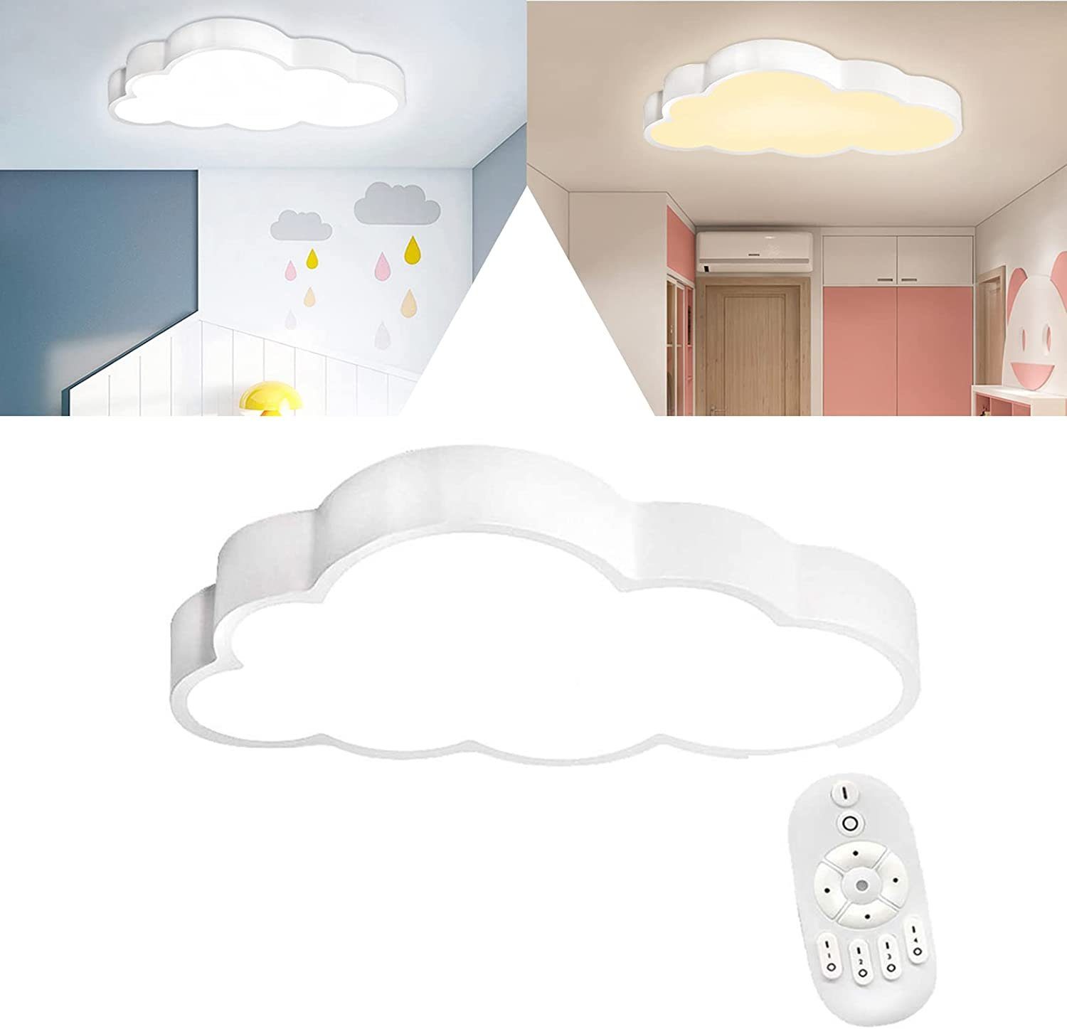 UISEBRT LED Deckenleuchte Wolken Deckenlampe Kinderzimmerlampe 48W | Deckenlampen
