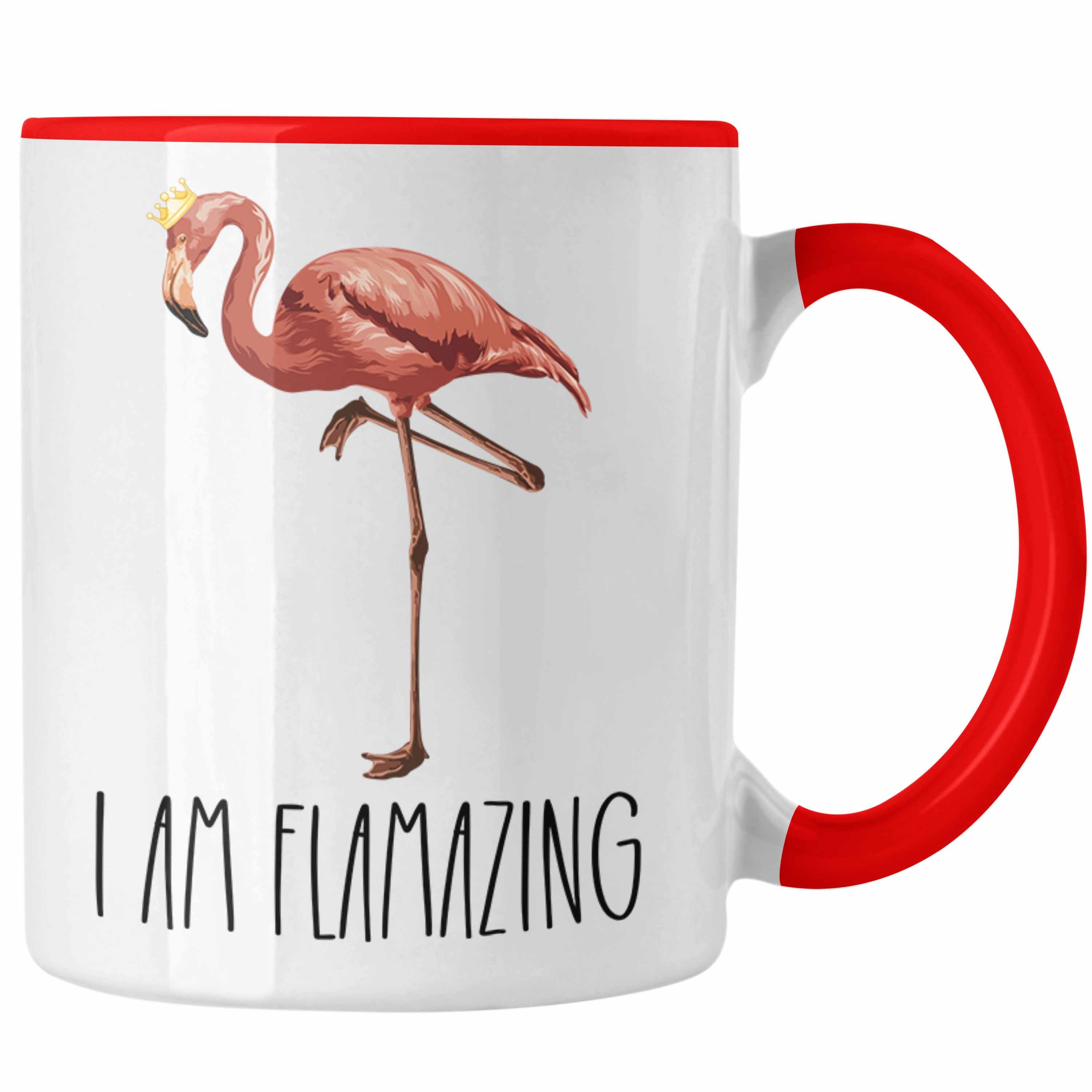 Trendation Tasse Flamingo Tasse Geschenk Flamazing Geschenkidee Tiere Frauen Lustiger S, Keramik
