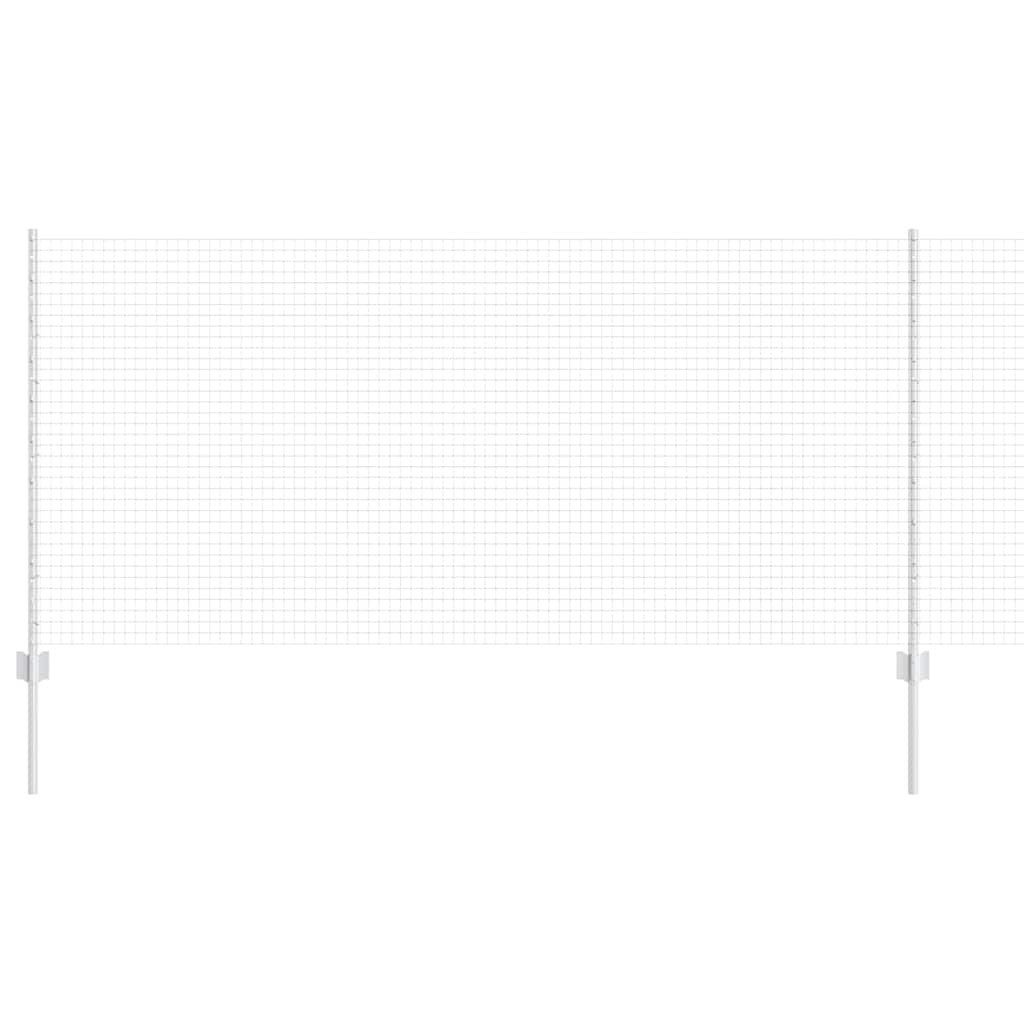 vidaXL Gartenzaun Geschweißter Drahtzaun mit Pfosten 50 x 1 m Verzinkter Stahl, (1-St)