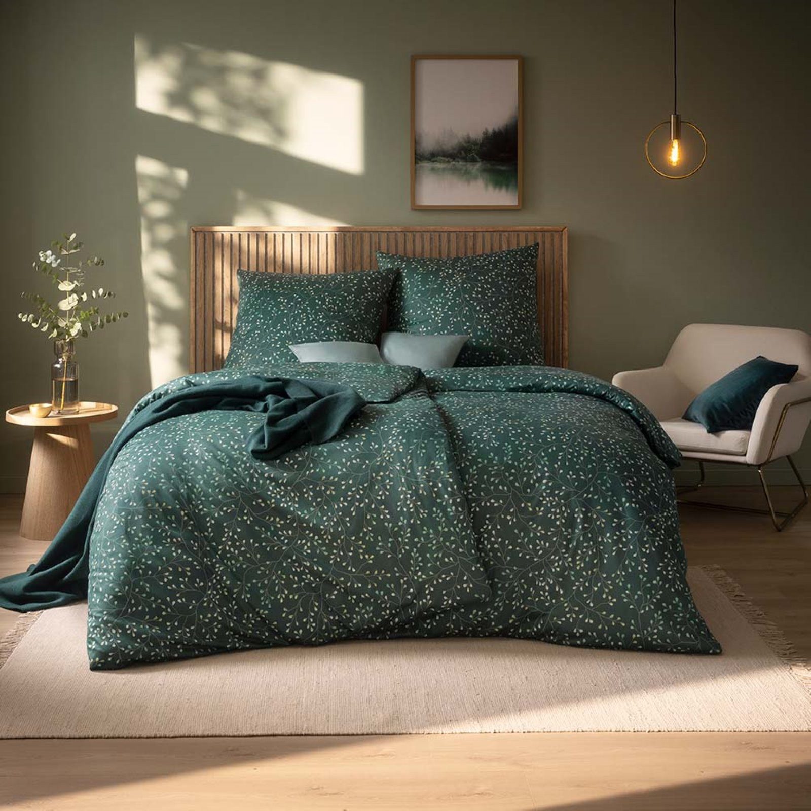 Estella Bettwäsche Estella Mako Jersey Bettwäsche 155x220 Aline blautanne B günstig online kaufen