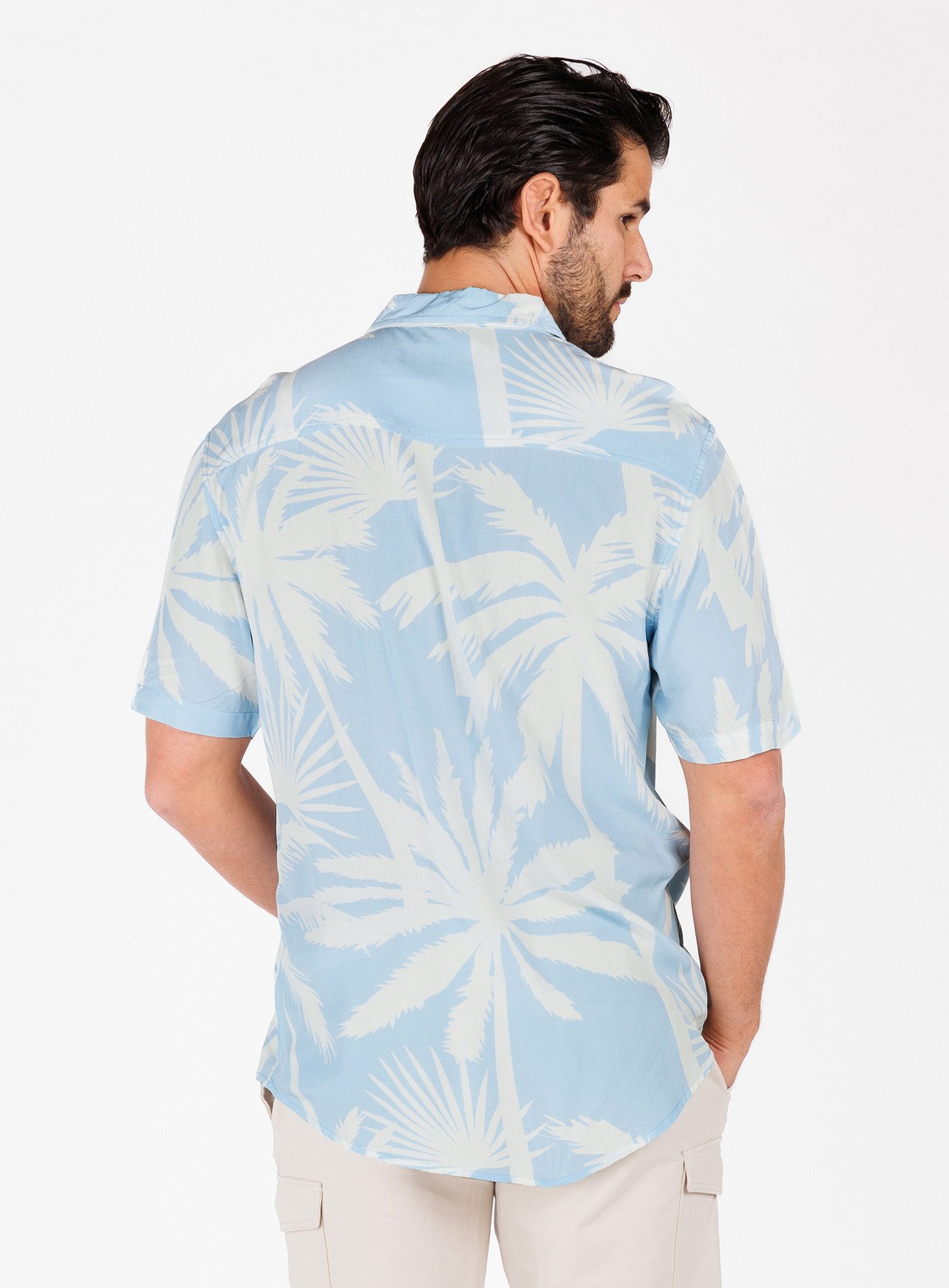 Key Largo Kurzarmhemd MSH PALMS 1/2 patterned (1-tlg)