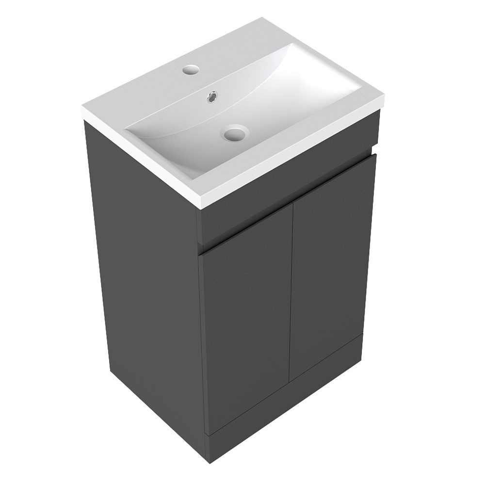 duschspa Waschtisch Badmöbel in 60 cm Standschrank – Bild 2 von 5