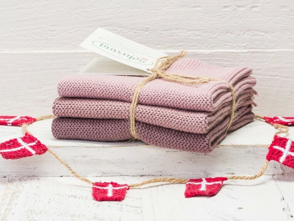 Solwang Spültuch Solwang Wischtuch Staubig Rosa Kombi 3er Set