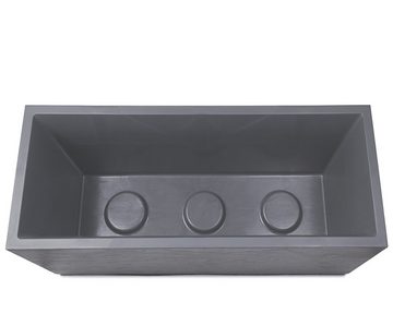 ONDIS24 Pflanzkübel Blumenkübel Blumentopf Vulkan 100cm Vulkan/Basalt Optik, mit Wasserspeicher Pflanzenkasten winterfest, 100 x 40 x 43,5 (H) cm