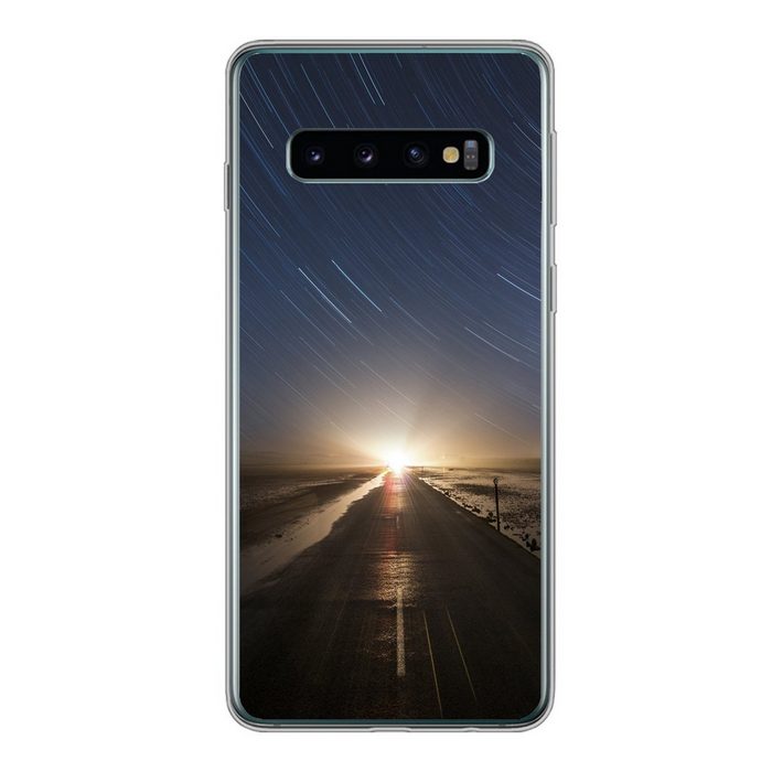 MuchoWow Handyhülle Die Straße zwischen den Sternschnuppen Phone Case Handyhülle Samsung Galaxy S10 Silikon Schutzhülle