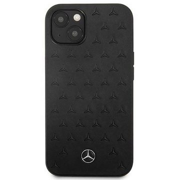 Mercedes Handyhülle Mercedes Benz Leder Hardcase Case Stars für Apple iPhone 13 Mini Black