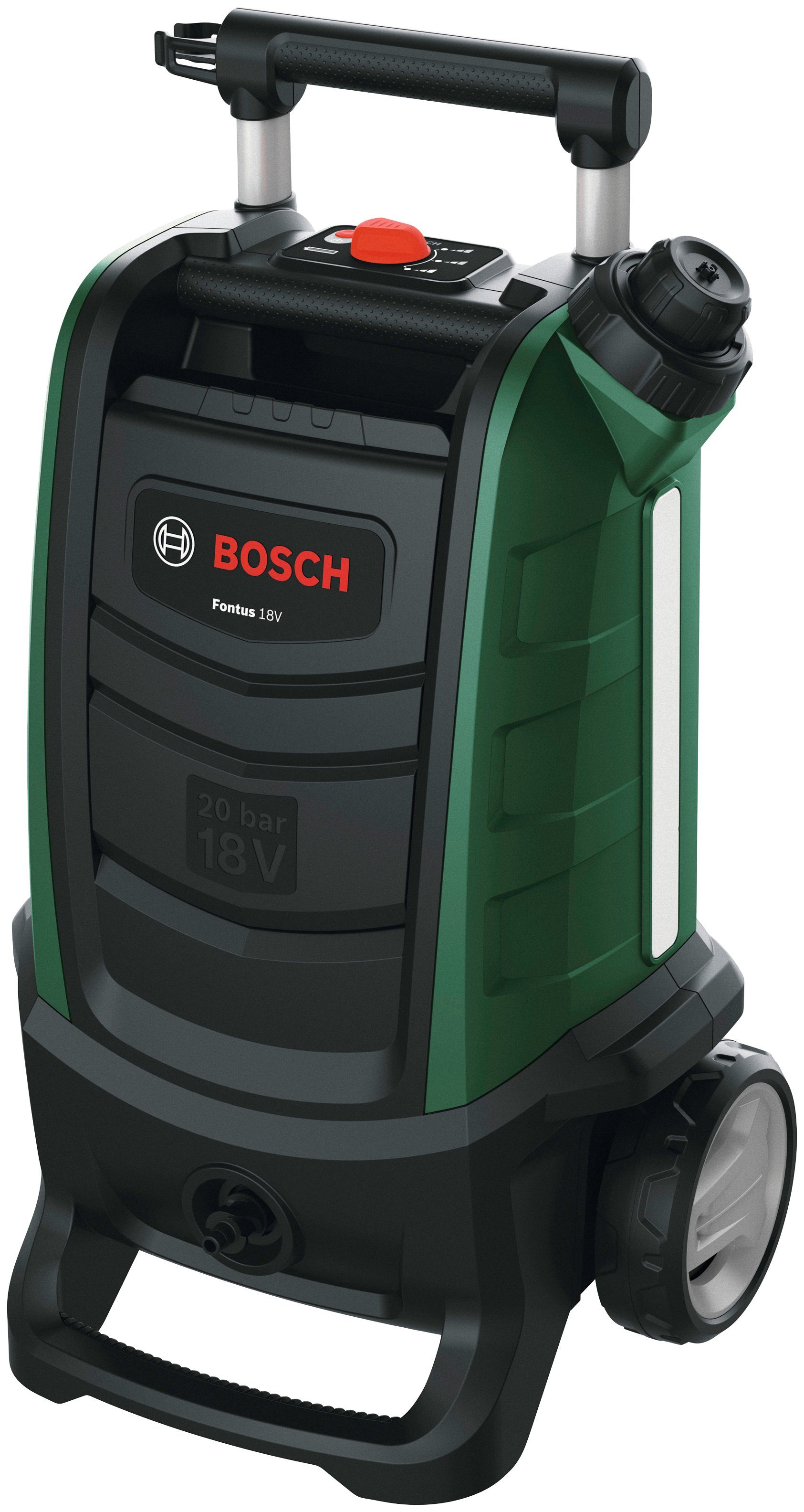 Bosch Home & Garden Akku-Druckreiniger Fontus 18V, Druck max: 20 bar, Fördermenge max: 186 l/h, ohne Akku und Ladegerät