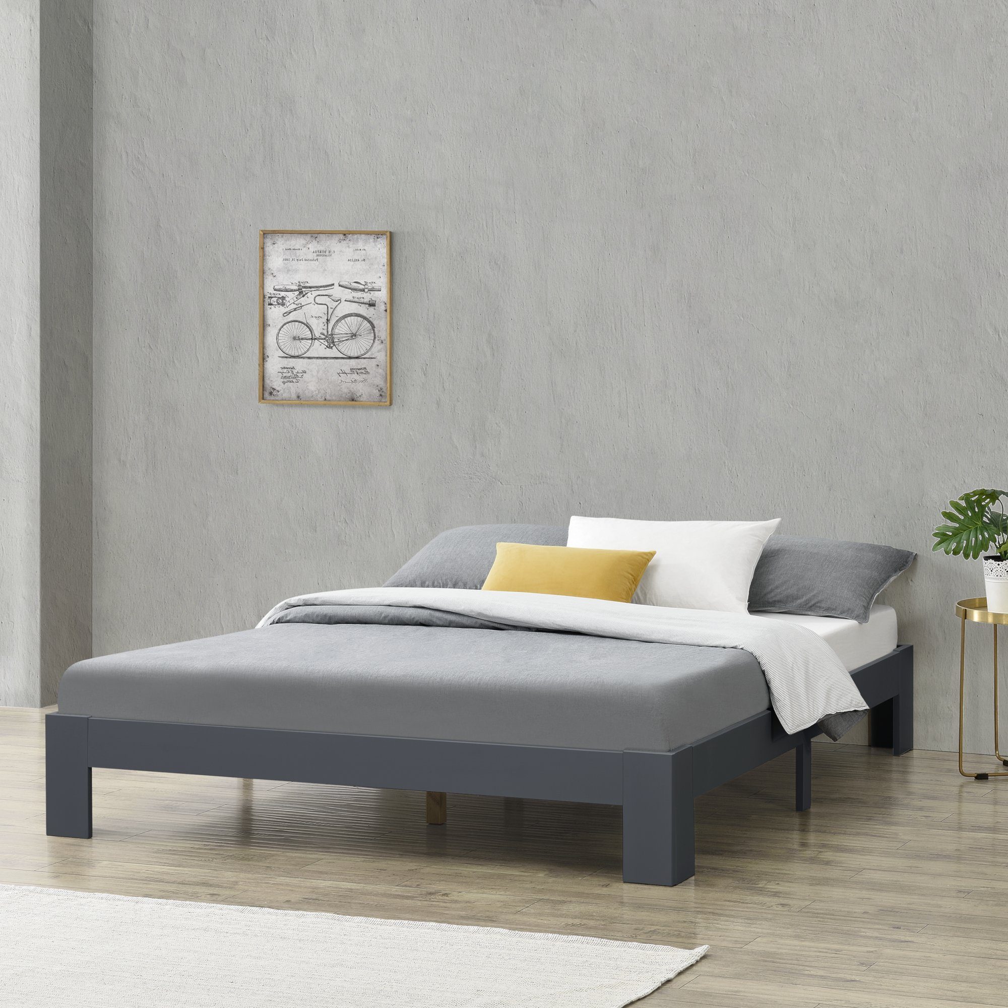 en.casa Holzbett, Raisio Doppelbett 140x200 cm günstig online kaufen