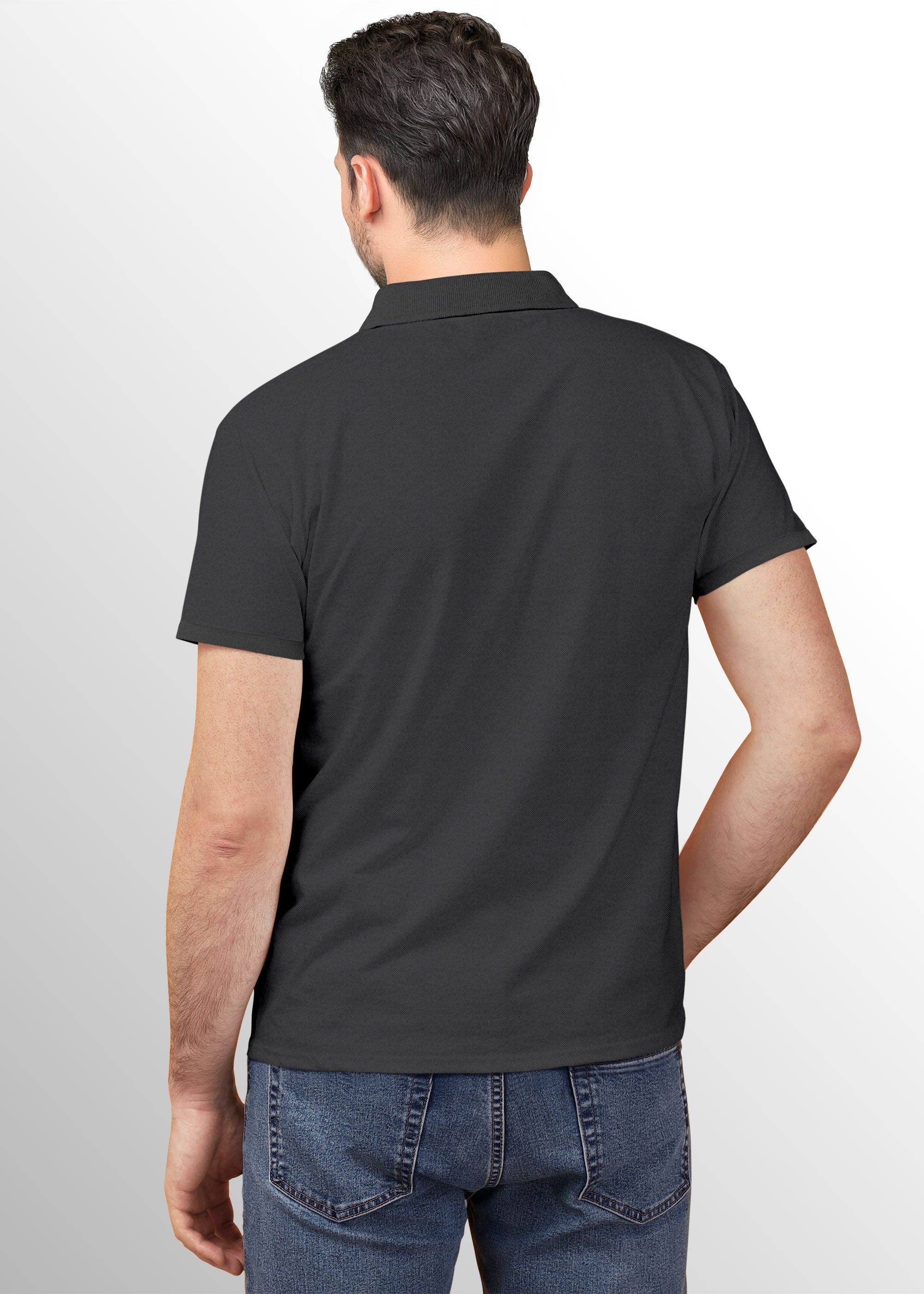 Neverless Poloshirt Poloshirt Herren Tierlogo im Polygon-Stil Wolf– Kurzarm Polo Sommer mit Print