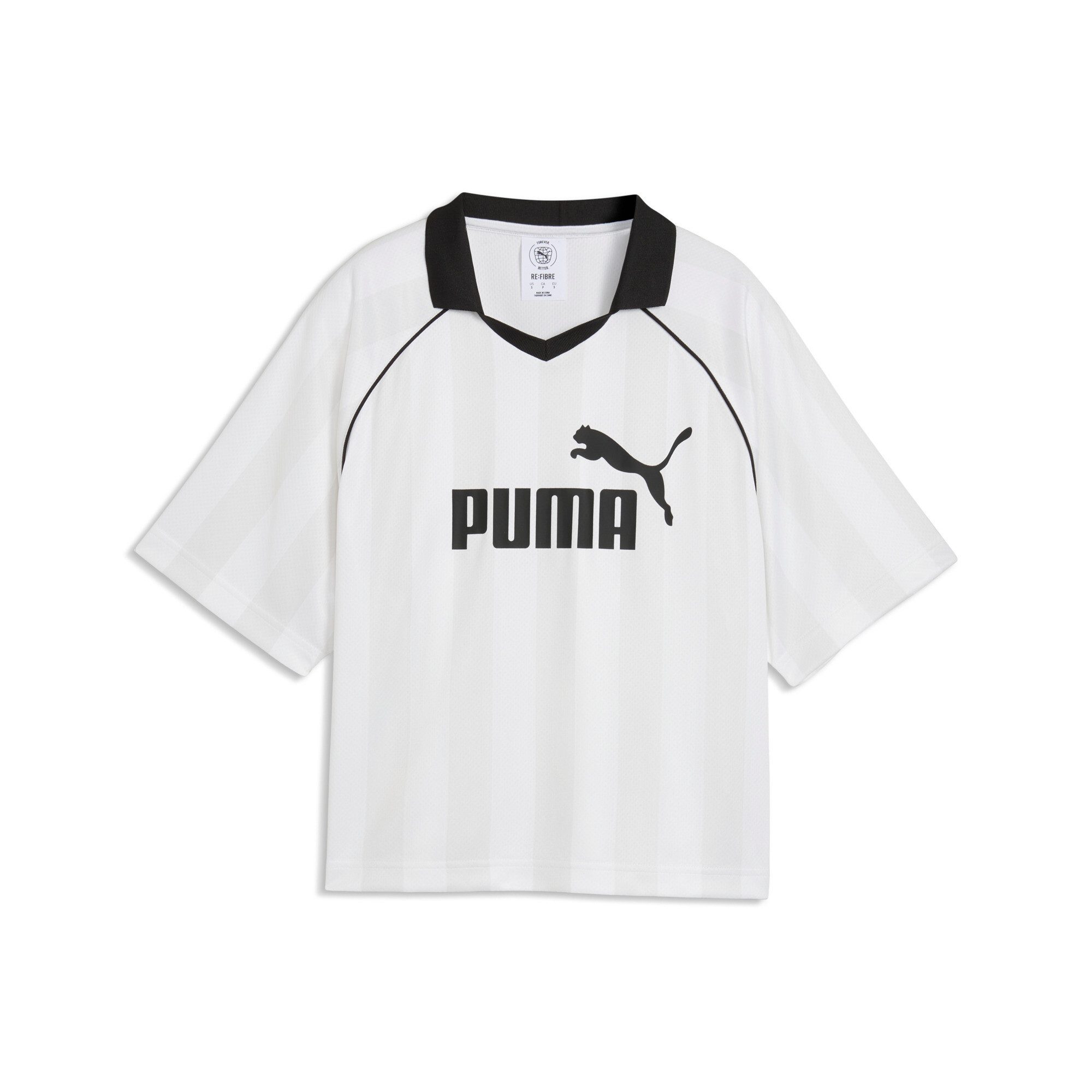 PUMA T-Shirt ESS JERSEY lockere Passform, Kurzarm, atmungsaktiv, mit V-Ausschnitt – Bild 4 von 5