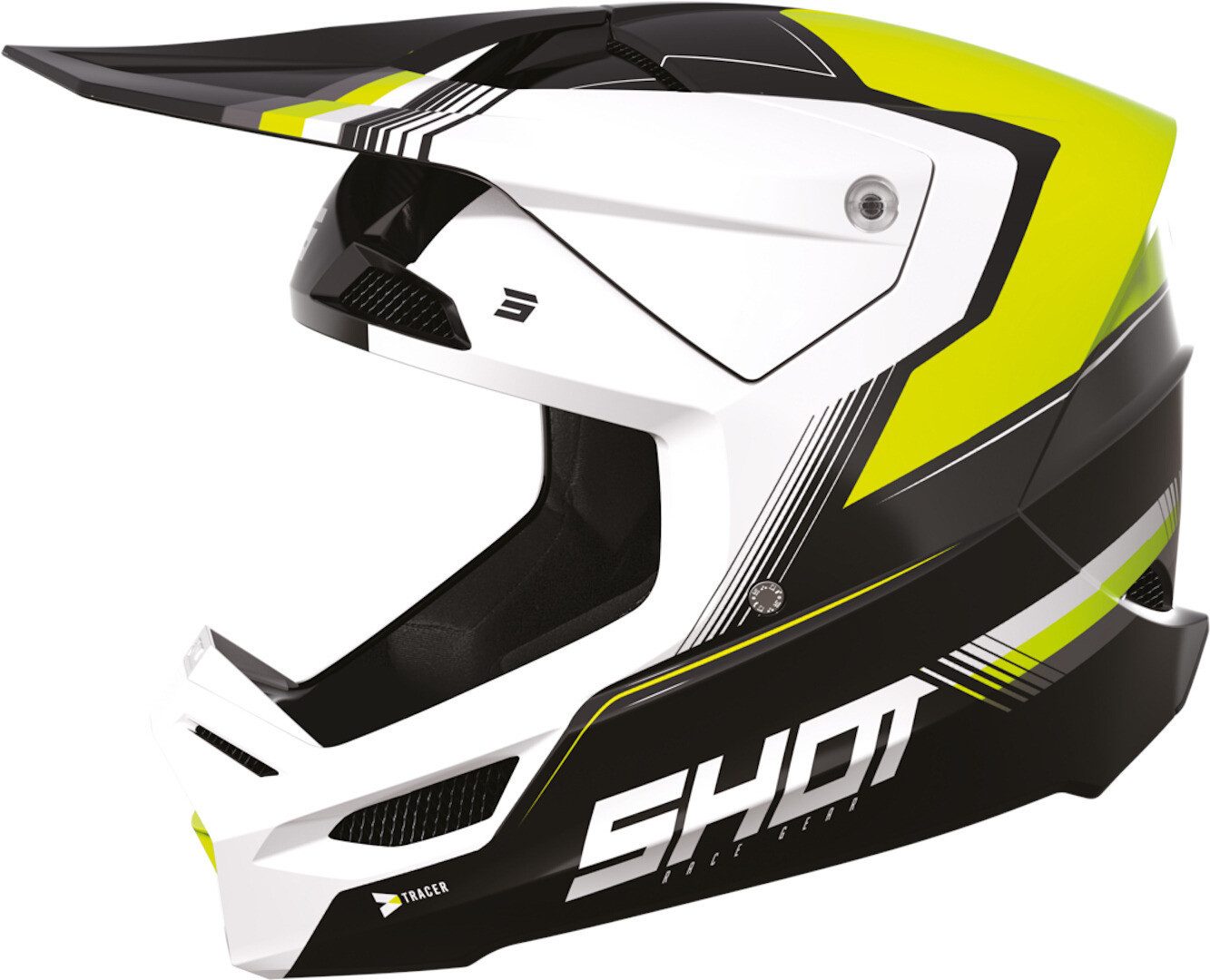Shot Motorradhelm Furious Tracer Kinder Motocross Helm, Belüftet, ECE 22.06