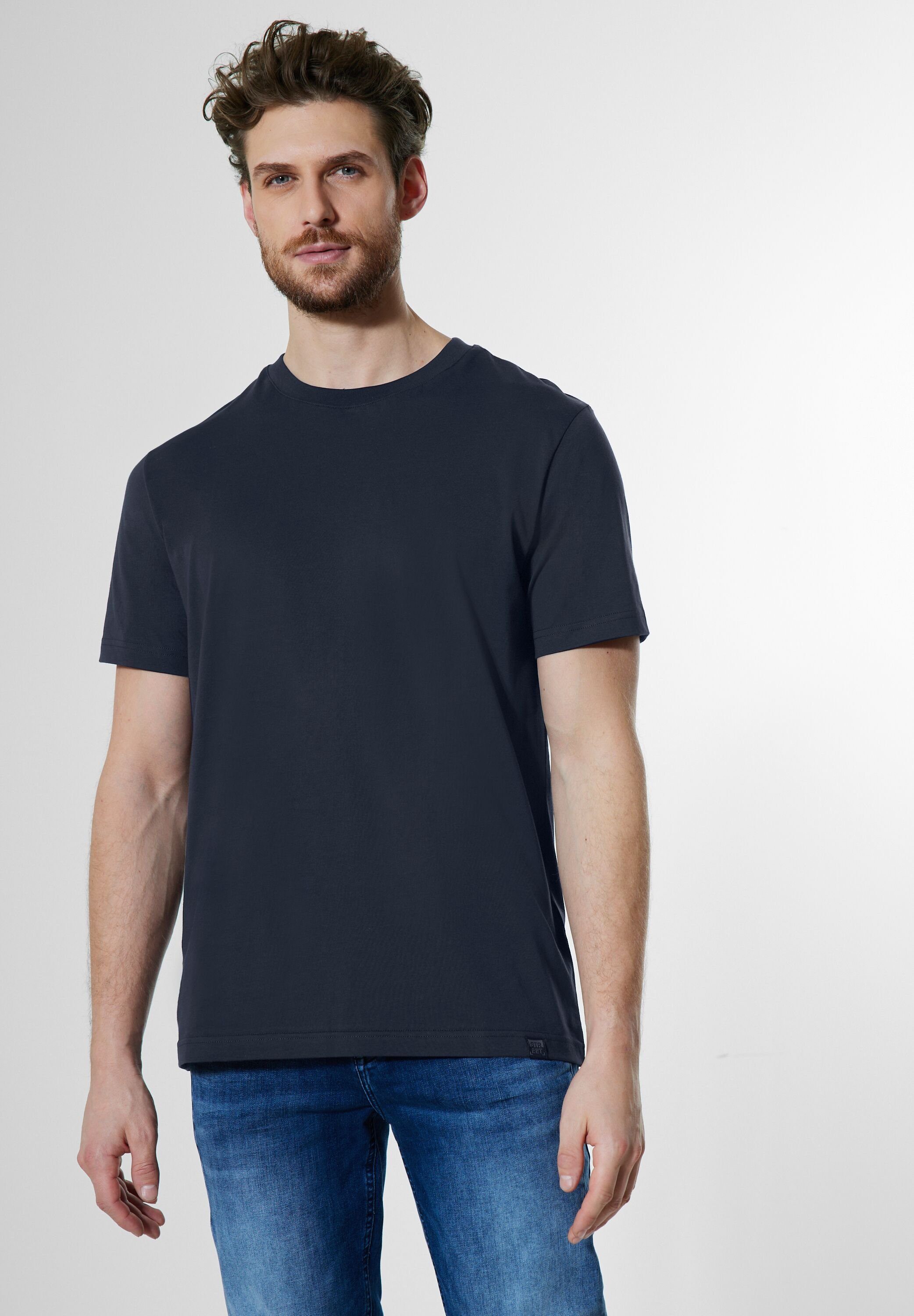 STREET ONE MEN T-Shirt Rundhalsausschnitt night blue