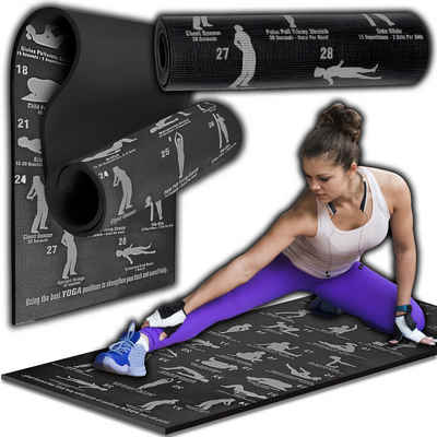 Retoo Fitnessmatte Gymnastikmatte Yogamatte Yoga Pilates Sportmatte Fitnessmatte (Packung, Übungsmatte), Yogamatte Rutschfeste Umweltfreundliche Trainingsmatte mit Tragegurt