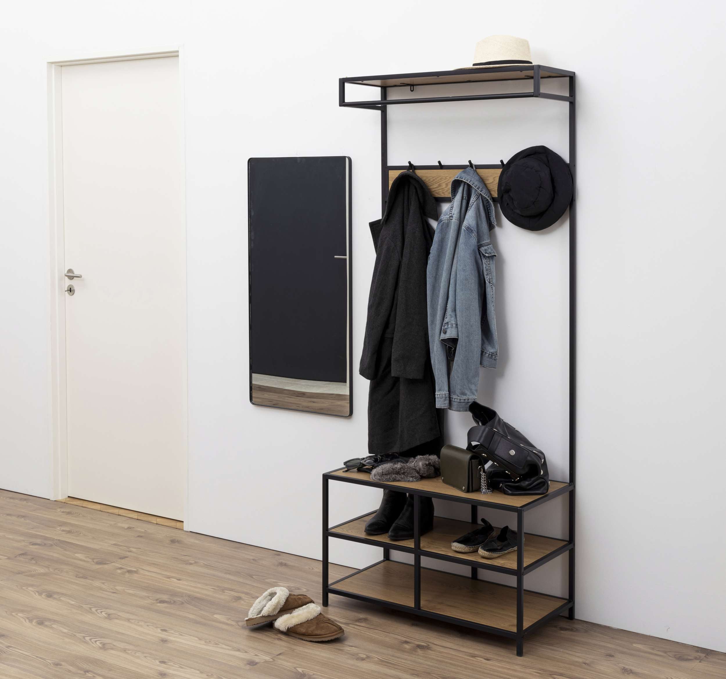 99rooms Garderobenständer Sifo, (Garderobenständer, Kleiderständer), Modern Design, viel Platz, Gestell: pulverbeschichtet Stahl