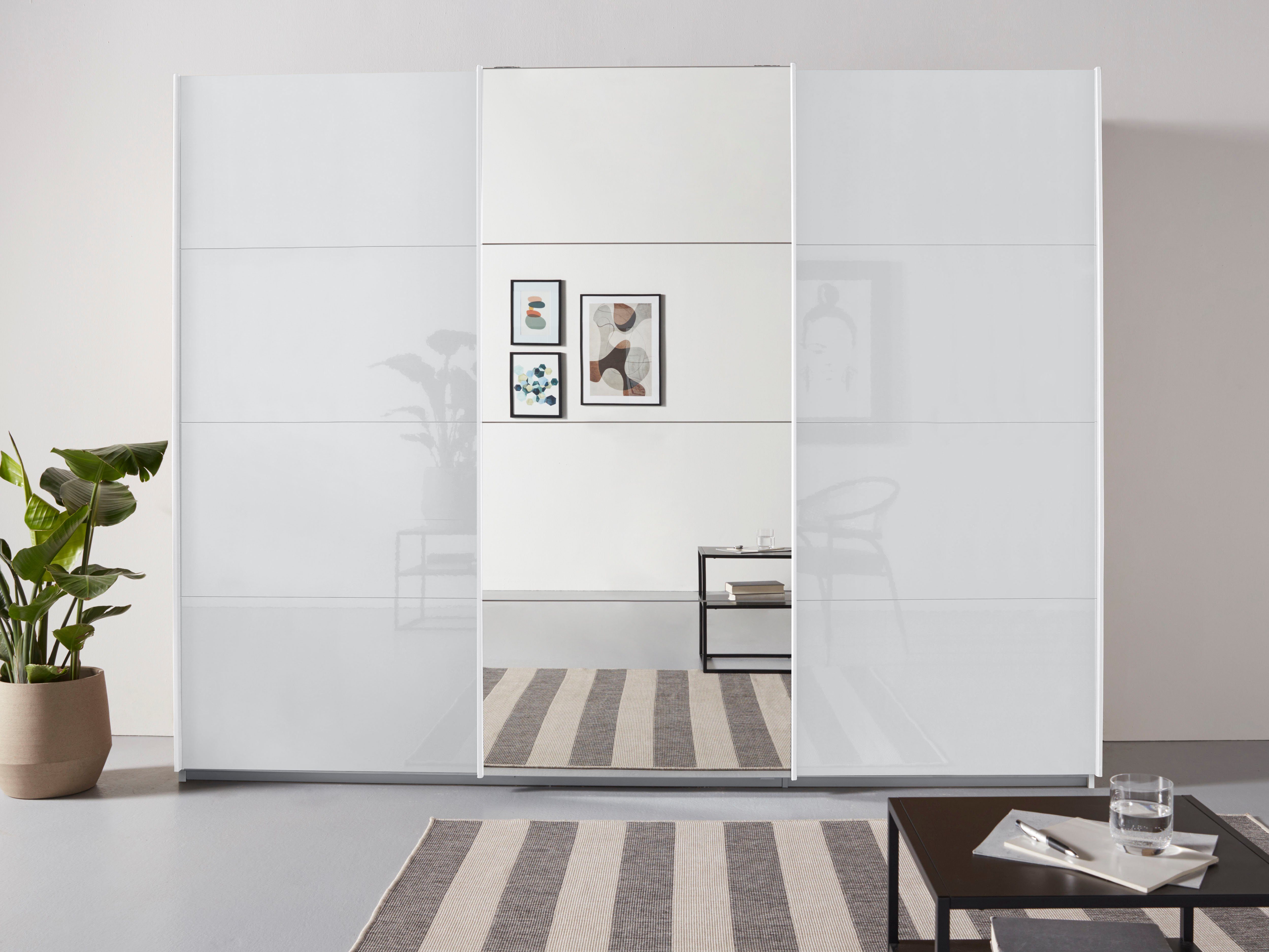 Schwebetürenschrank Kleiderschrank Schrank Garderobe TOPSELLER OTELI inkl. Inneneinteilung