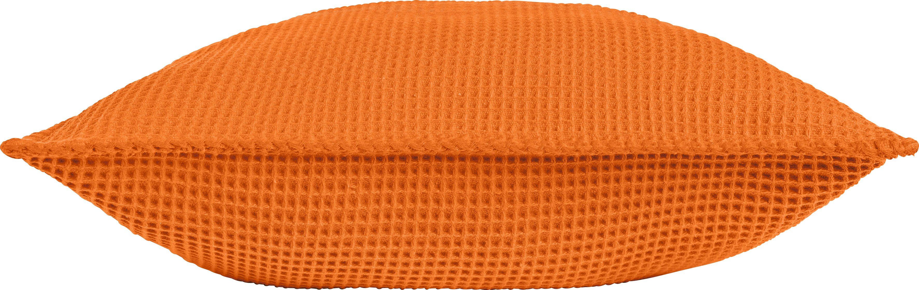 Stück), Kneer Waffelpiqué Kissenbezug Diva Piqué, orange La aus (1